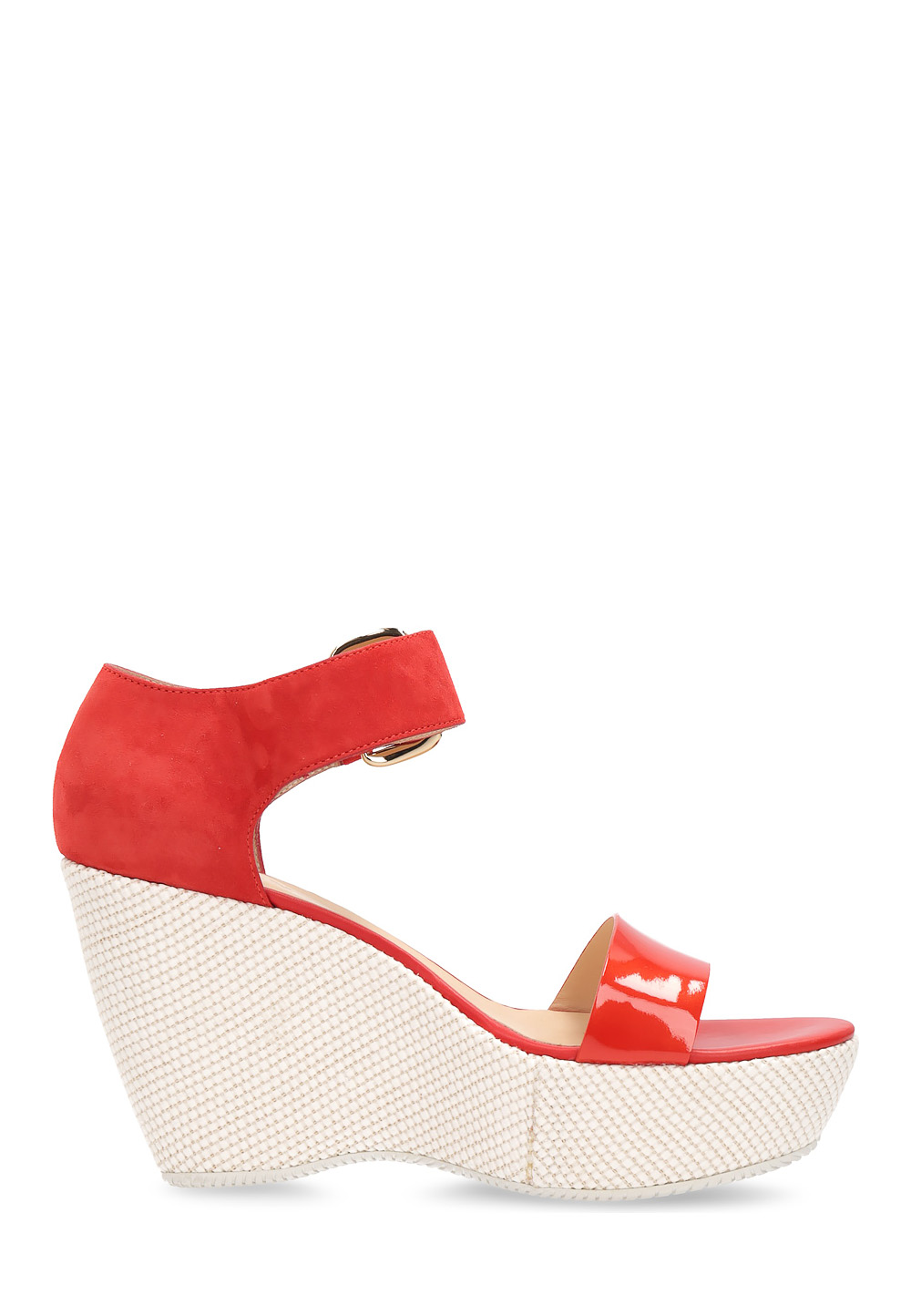 Sandalia de cuña Hogan para mujer, color rojo, HXW2000H7900NNG829