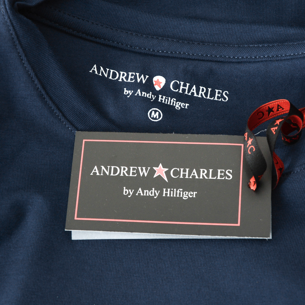 Camiseta Andrew Charles para hombre, manga corta, cuello redondo, azul, KEITA
