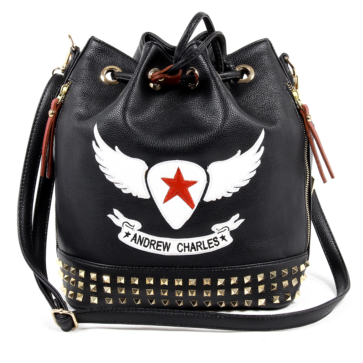 Bolso de mano para mujer Andrew Charles negro REBECCA