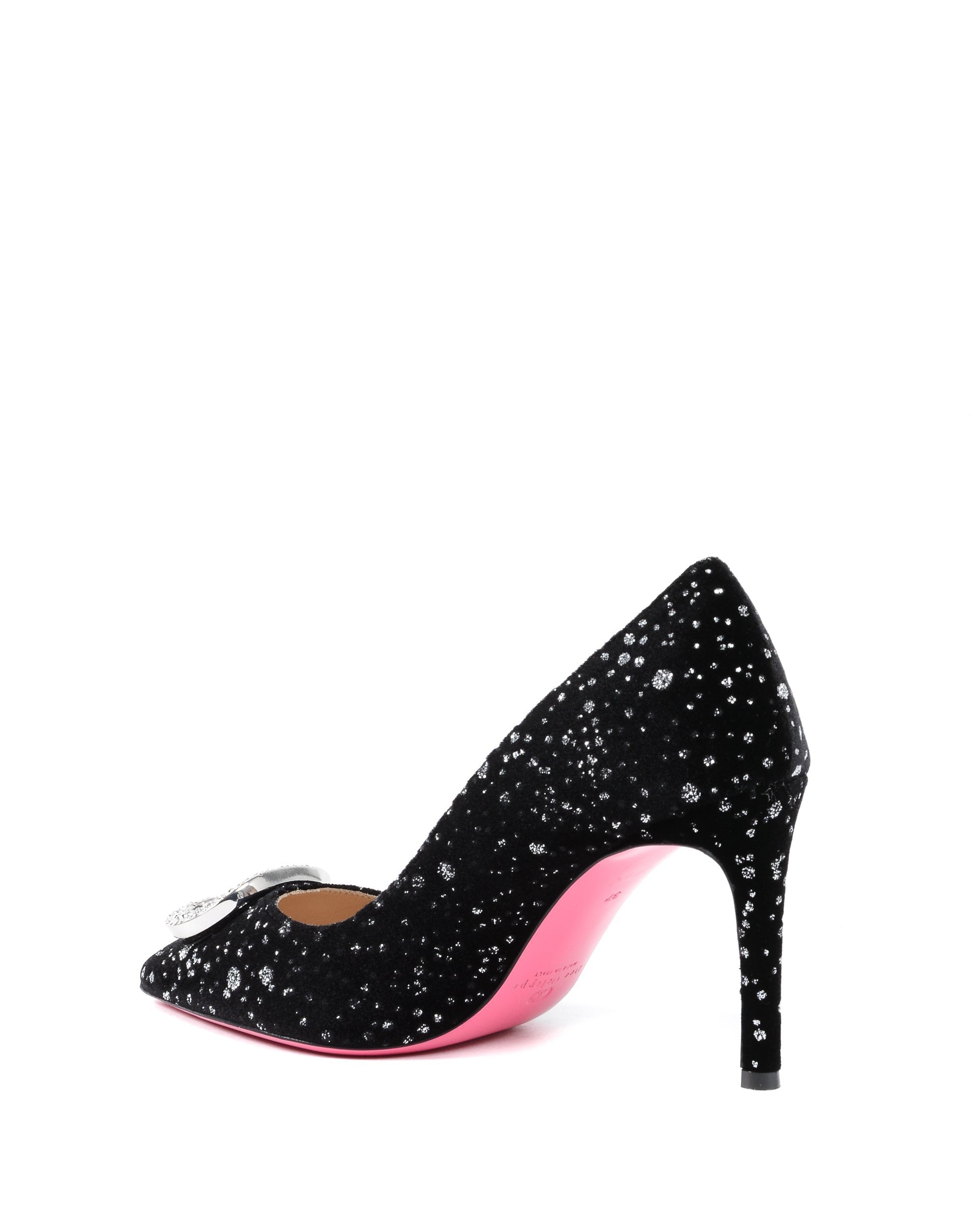 Zapatos de salón Guggenheim de terciopelo negro para fiesta de oficina