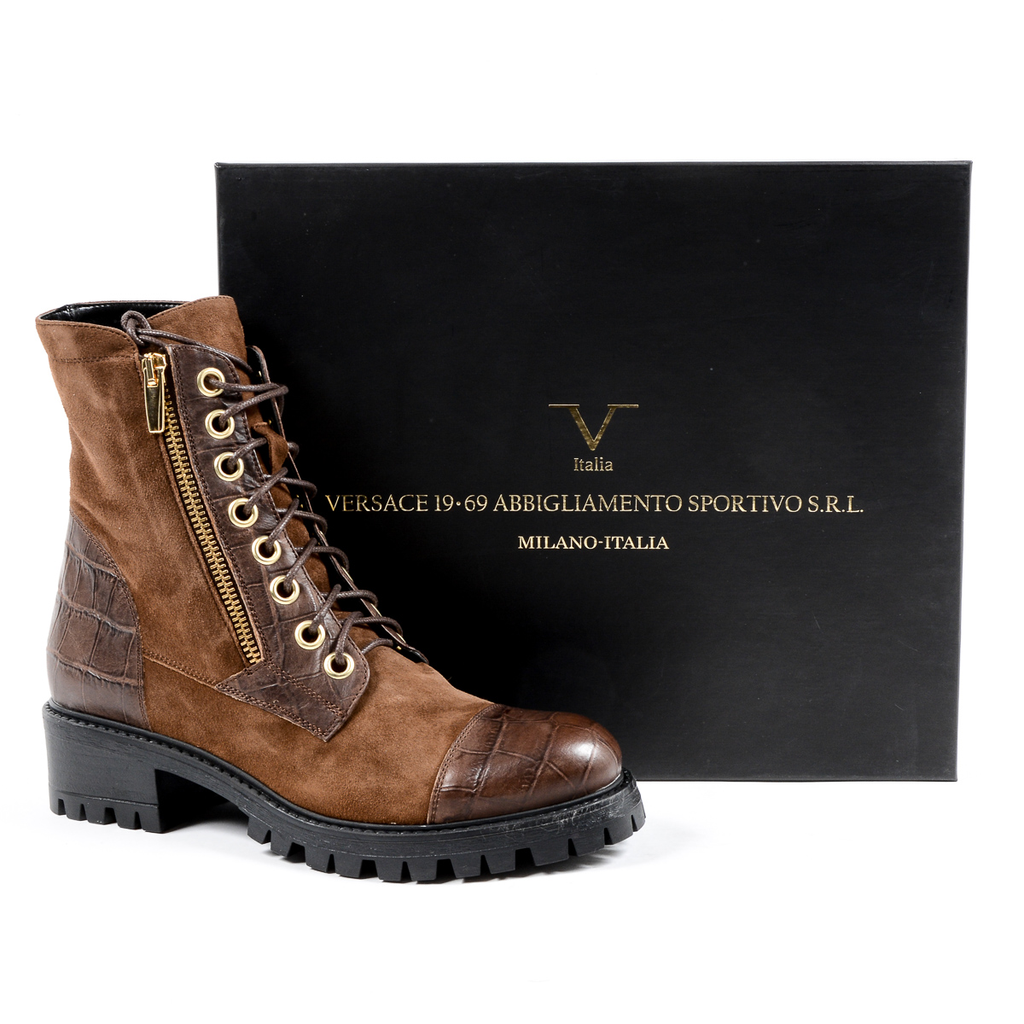 V 1969 Italia Womens Short Boot Brown STONE