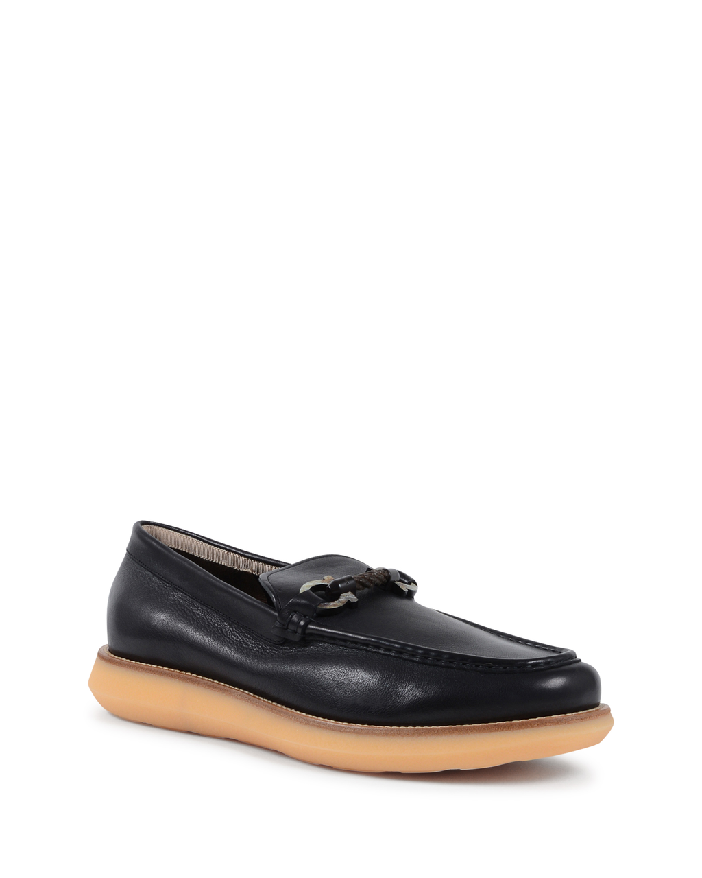 Mocasines Salvatore Ferragamo para hombre, color negro CARMÍN