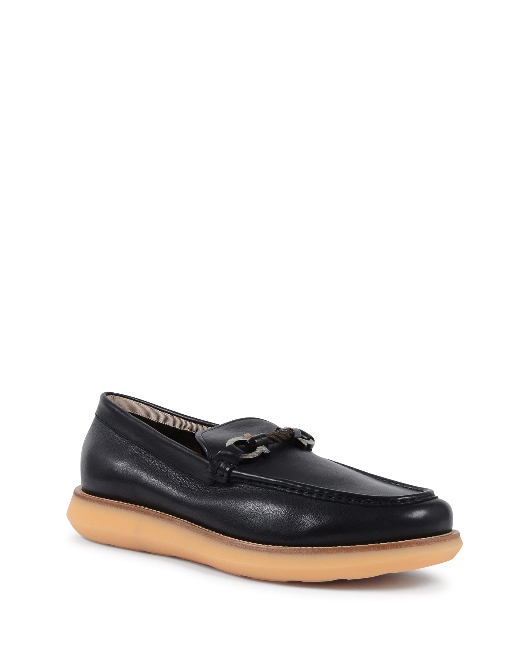 Mocasines Salvatore Ferragamo para hombre, color negro CARMÍN