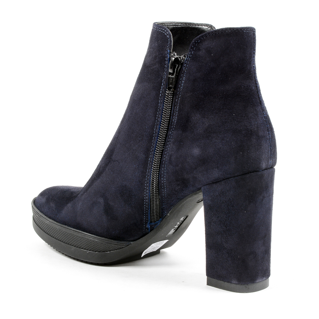 Andrew Charles Womens Heeled Ankle Boot Blue SHERYL