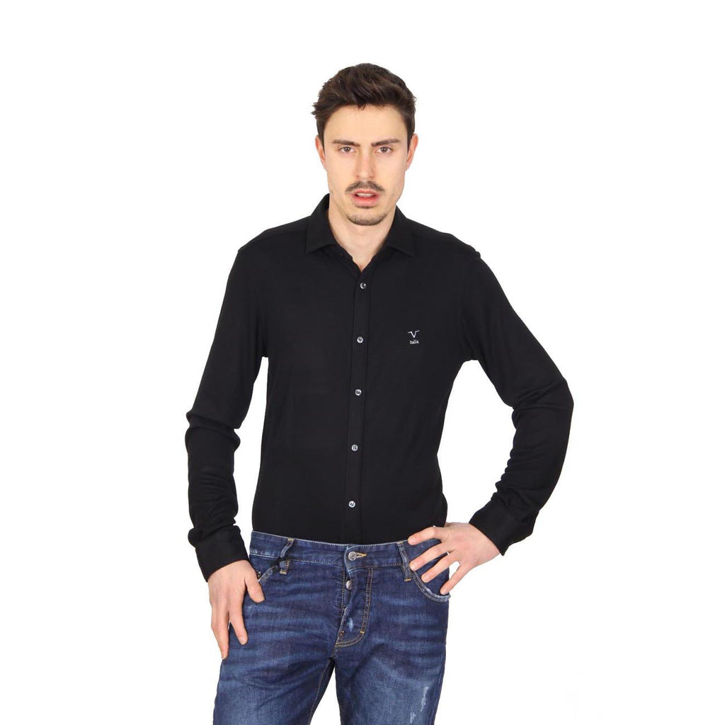 Camisa de manga larga para hombre V 1969 Italia Paris Jersey Nero