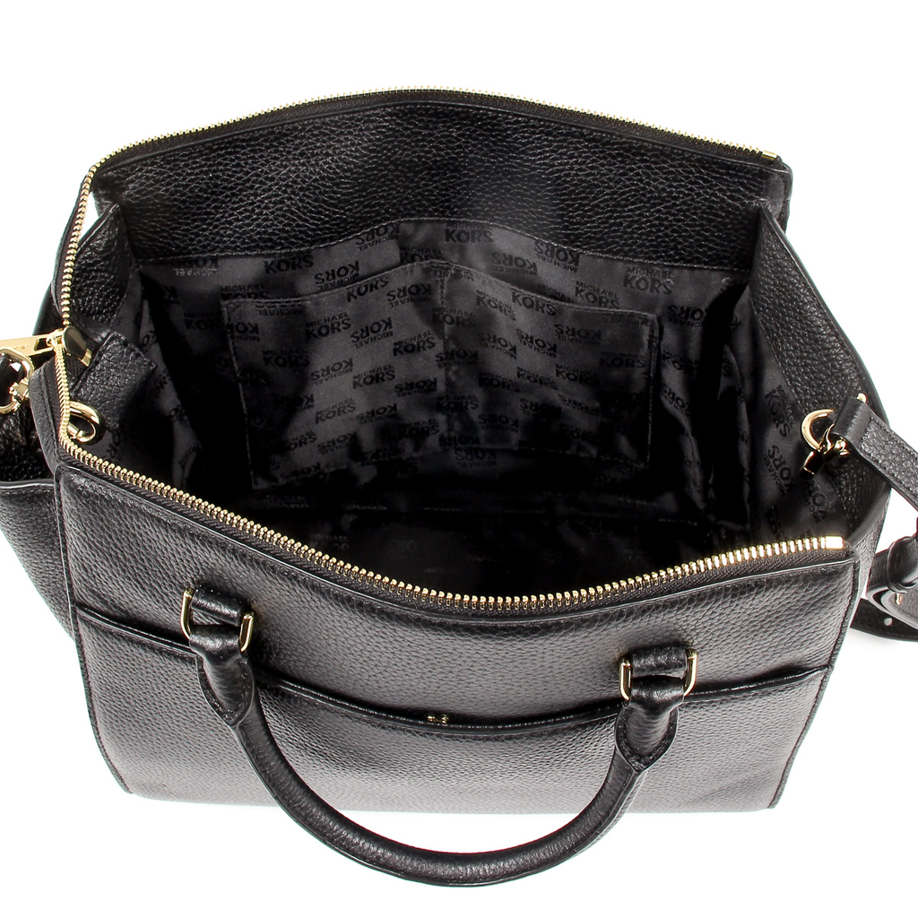 Michael Kors Womens Handbag VANNA 35T7GV3S3L BLACK
