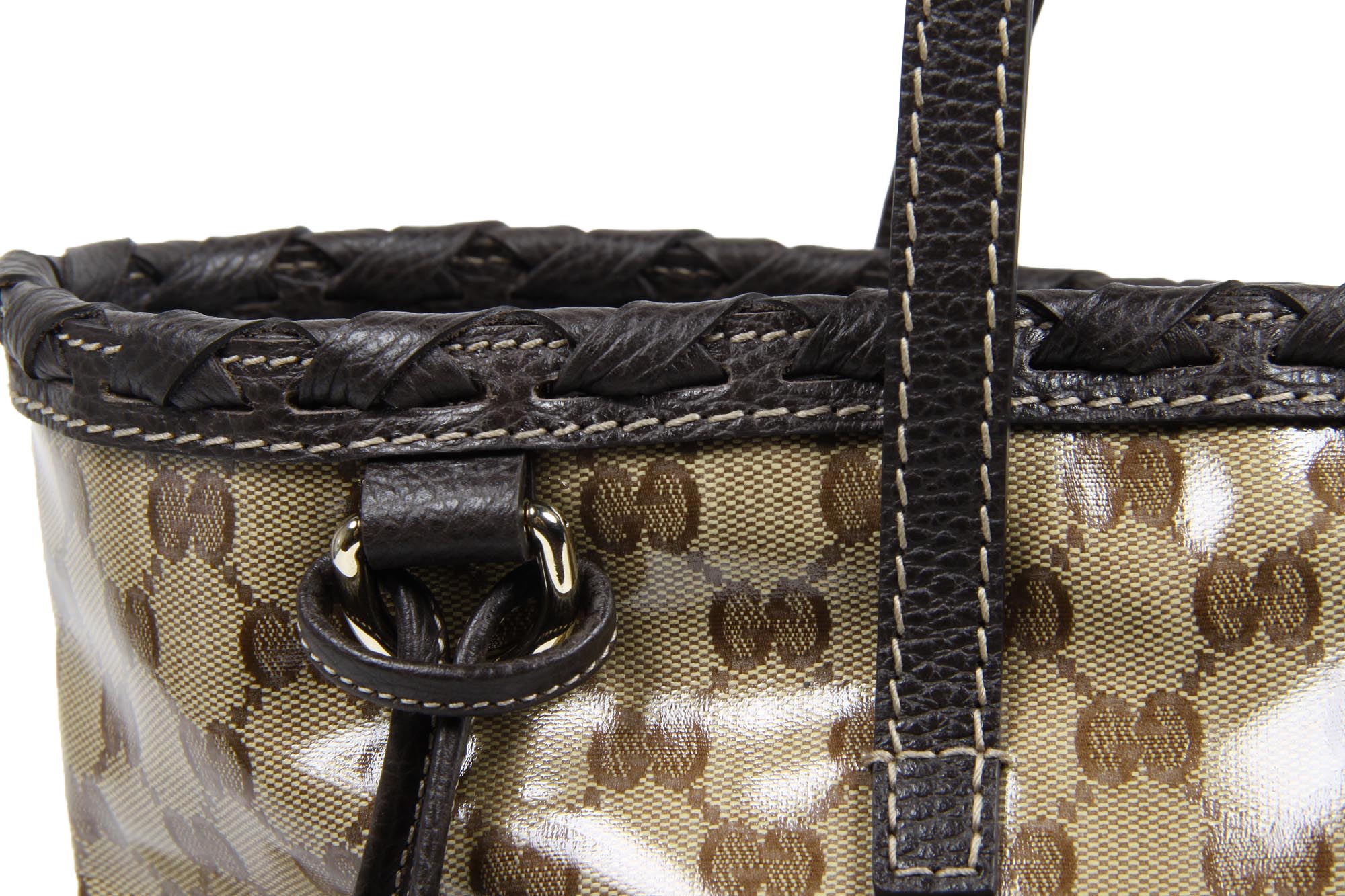 Bolso Gucci GG tote de lona revestida de bambú 354665 520981