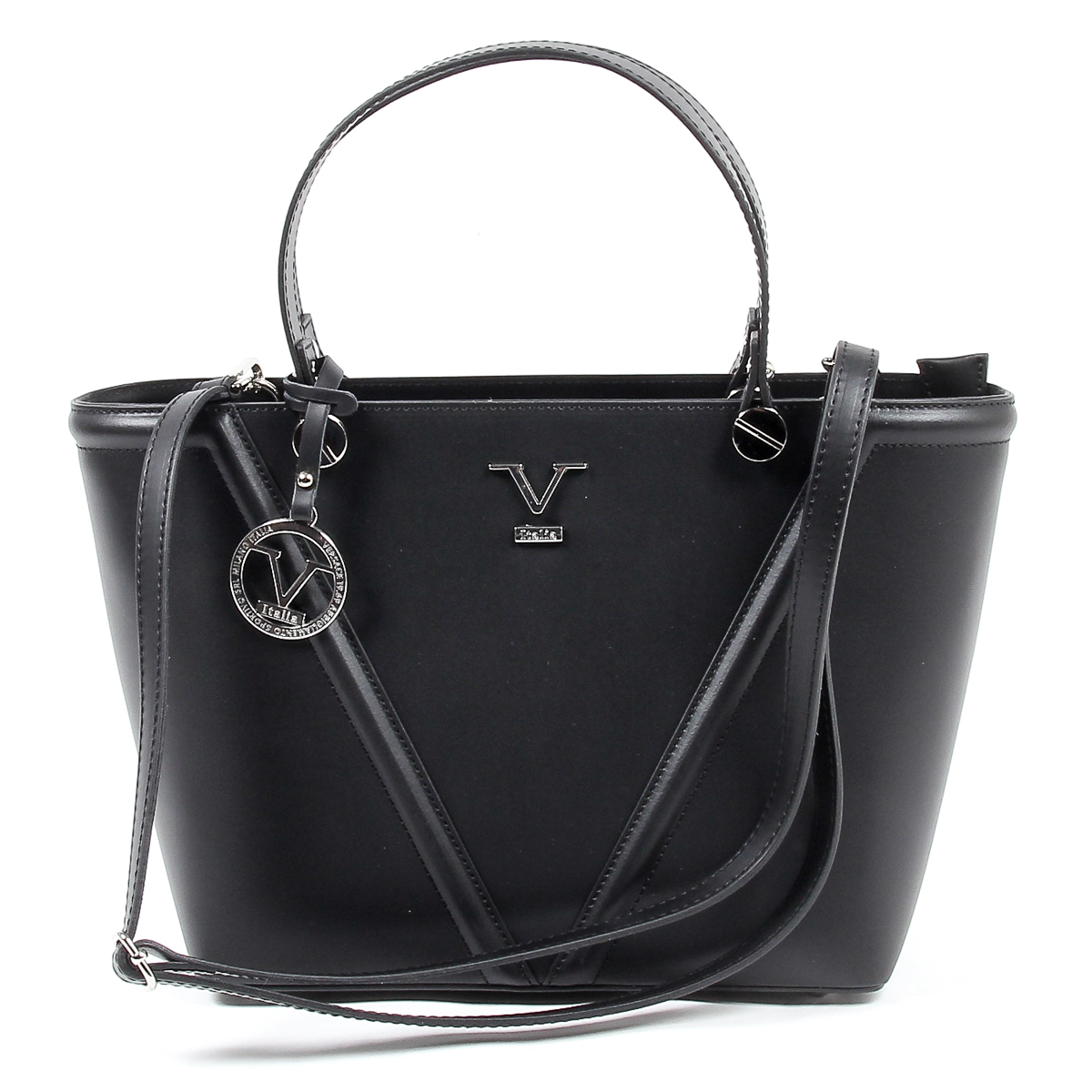Bolso de mano para mujer V 1969 Italia V008-S RUGA NERO