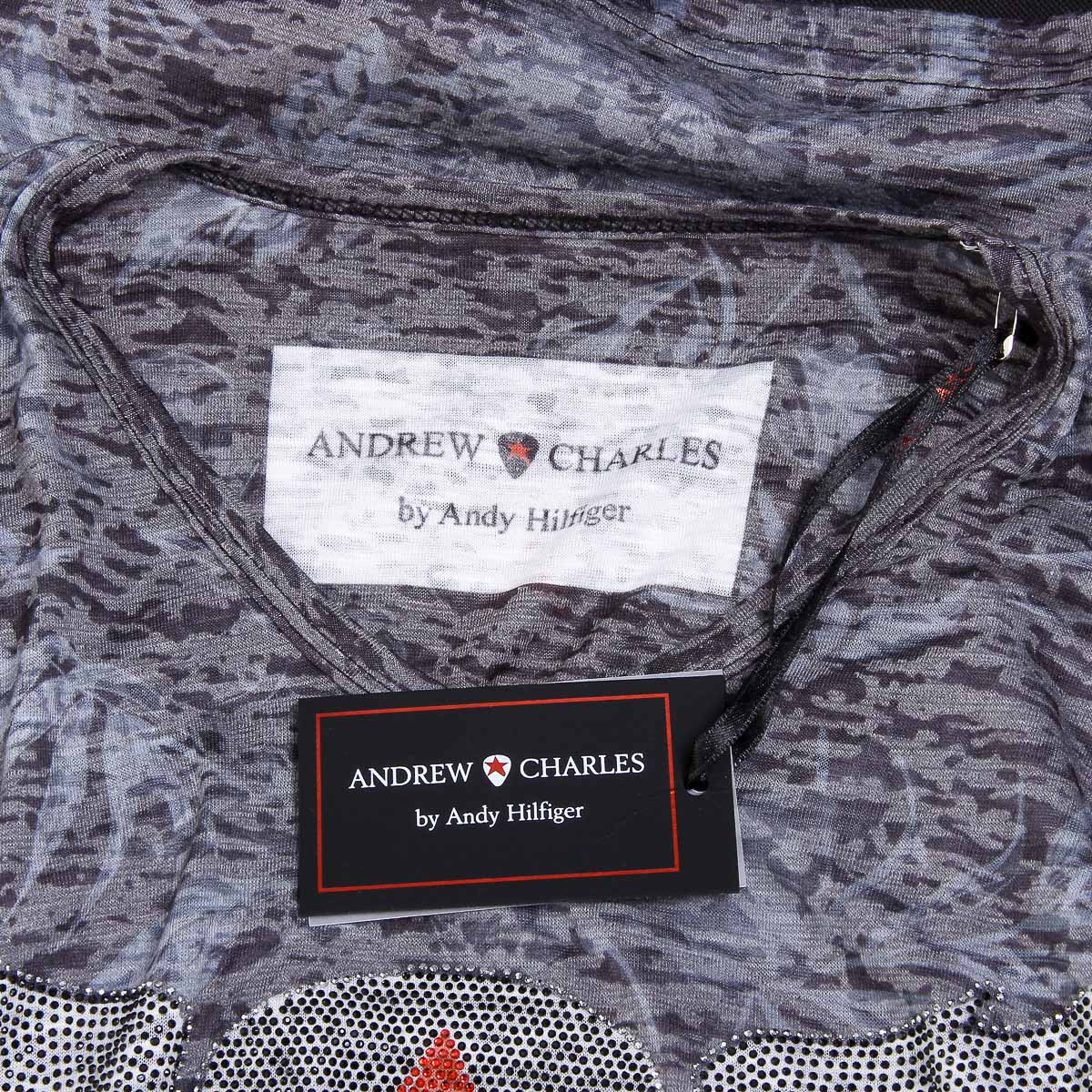Andrew Charles Mens T-Shirt Short Sleeves V-Neck Black ISAAC