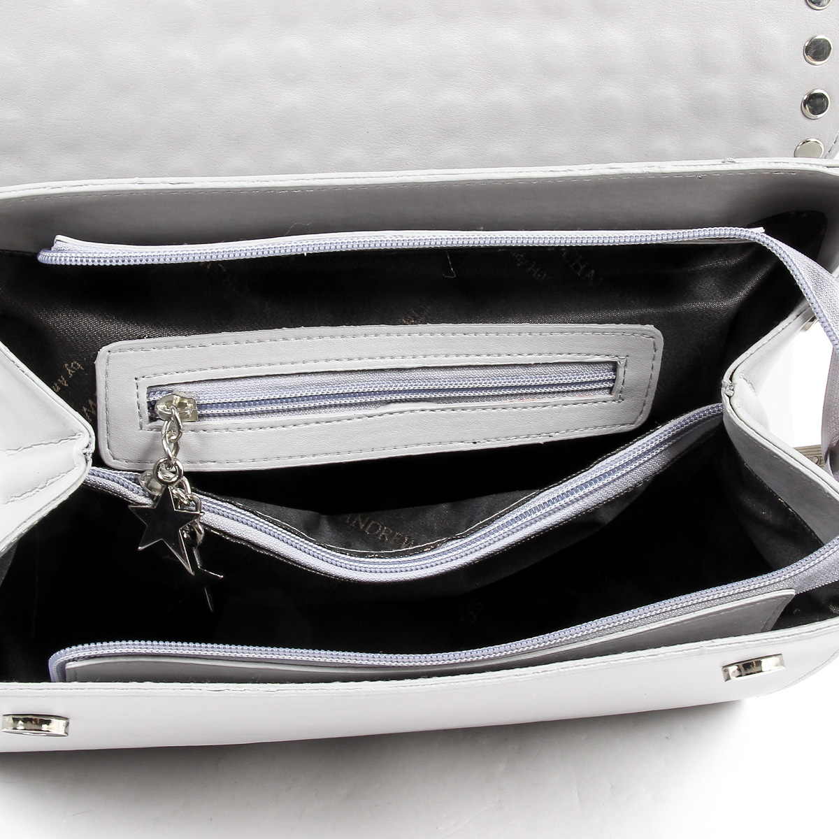 Bolso de mano Andrew Charles para mujer, gris claro, BROOKLYN
