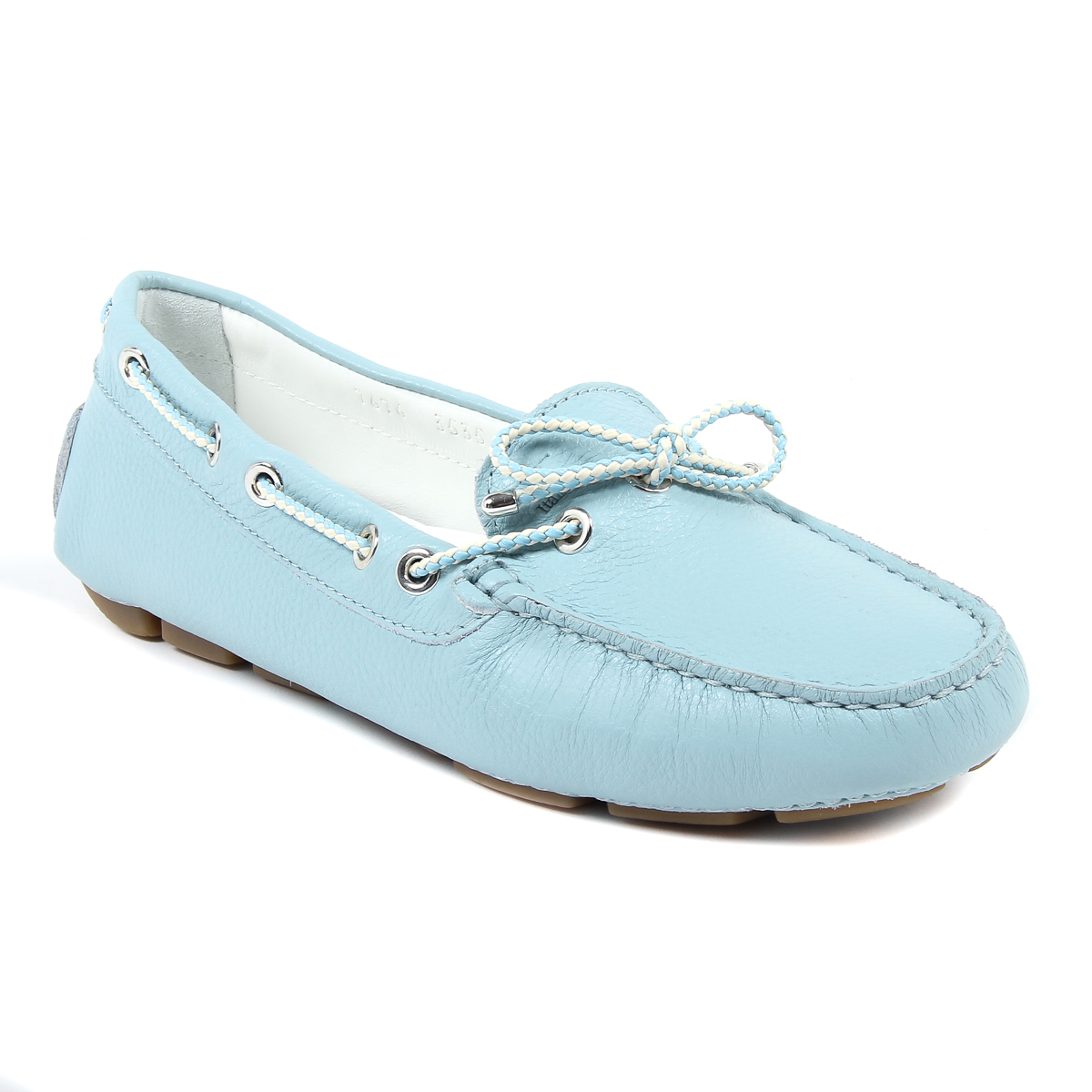 Mocasín V 1969 Italia para mujer azul claro EMILIA