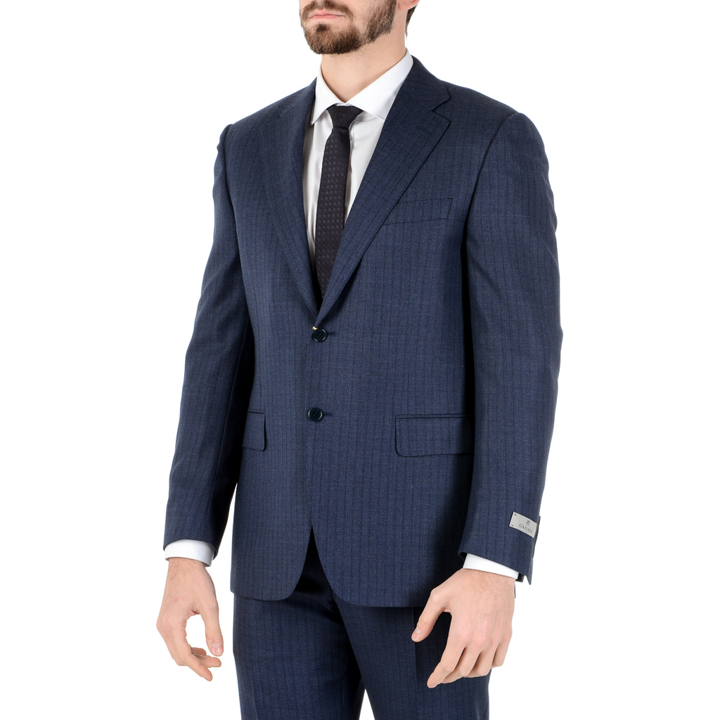 Canali Mens Suit Long Sleeves Blue