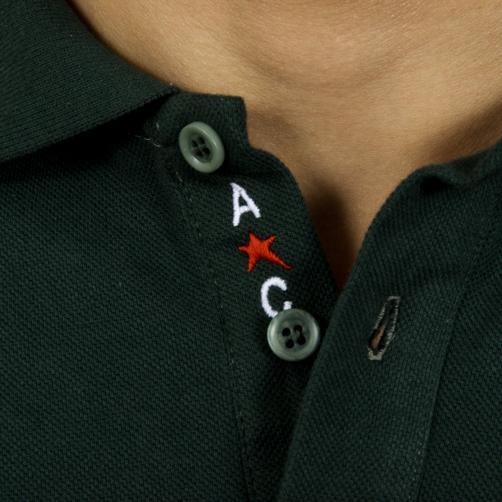Polo Andrew Charles de manga corta para hombre verde SEFU