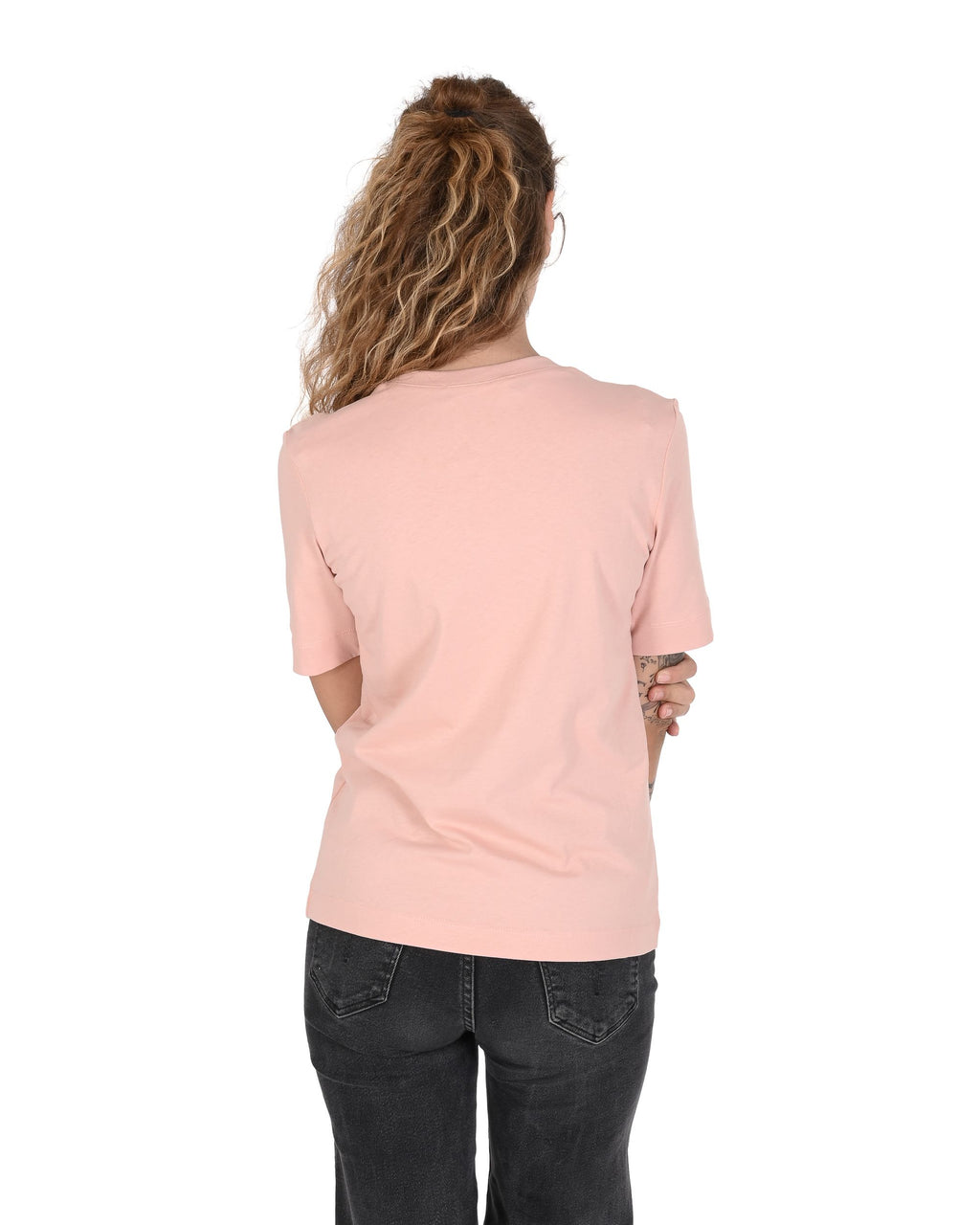 Camiseta de mujer Love Moschino W 4 F15 3D M 3876 M12 ROSA POLVO