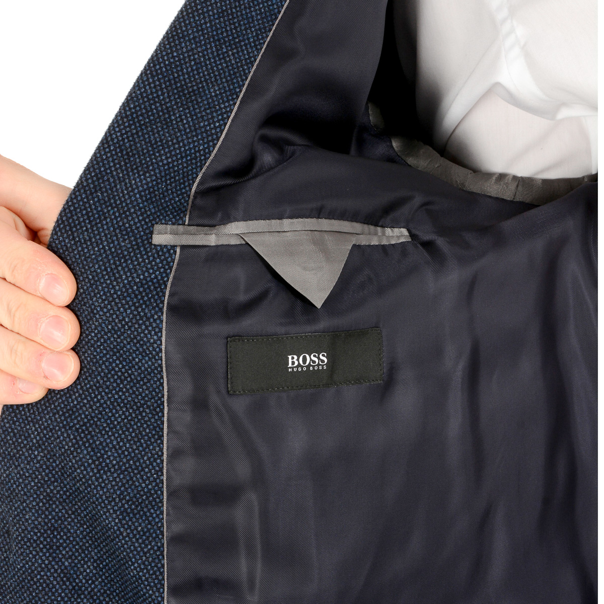 Chaqueta Hugo Boss para hombre de manga larga azul oscuro JANSON