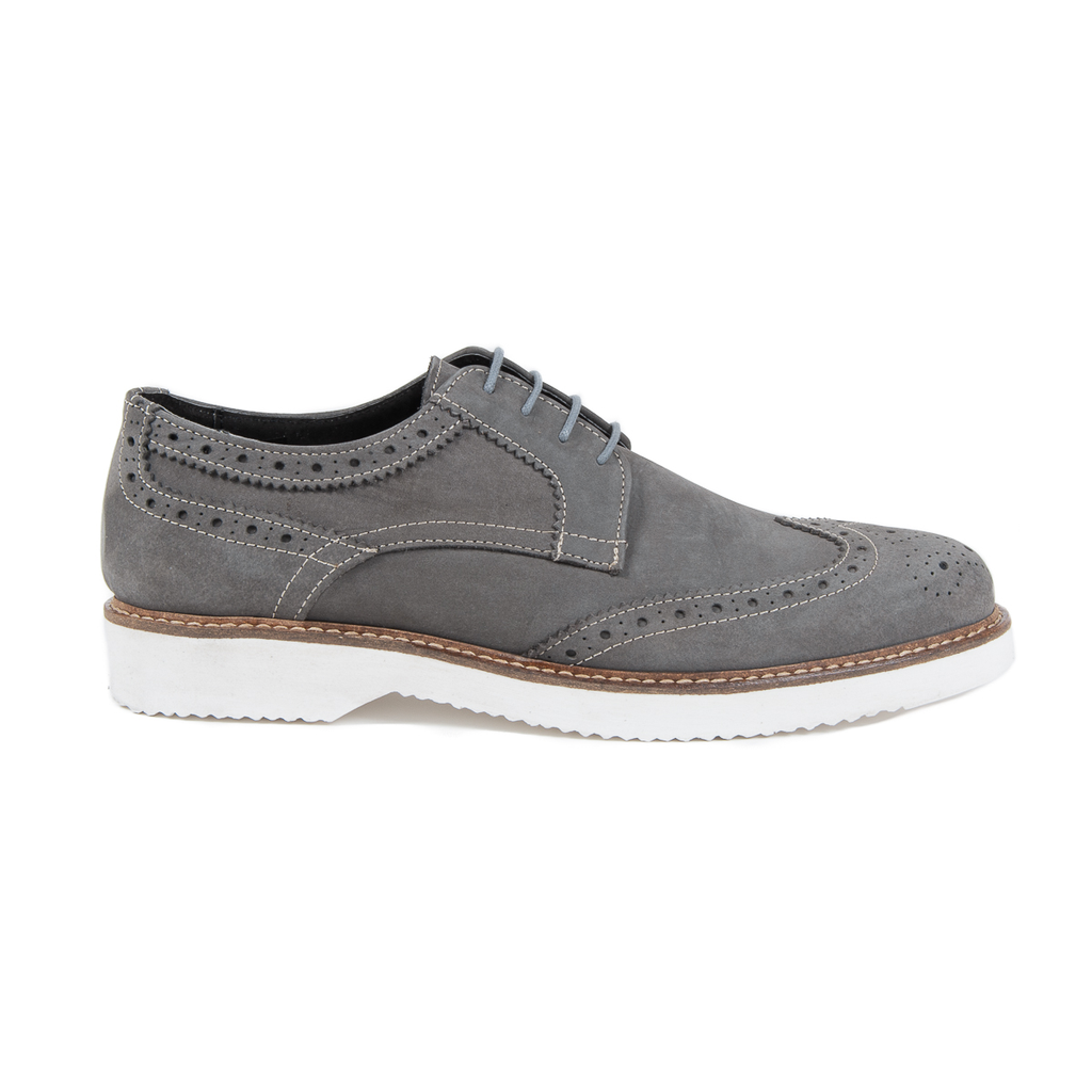 V 1969 Italia Zapato brogue para hombre gris HARRY 5141 NABUK VAR 7