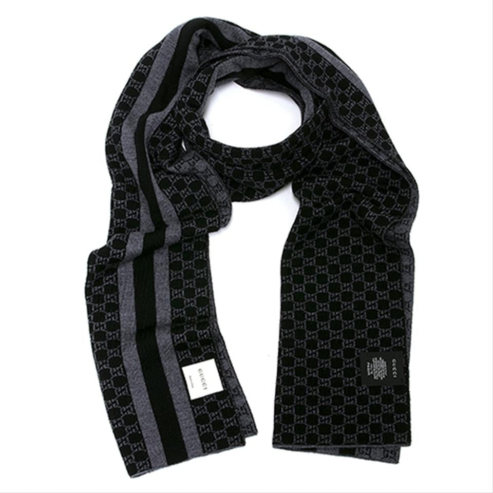 Bufanda Gucci para hombre 30x200 negra