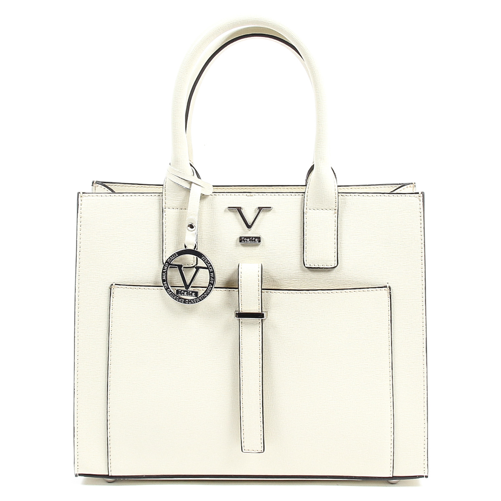 Bolso de mano para mujer V 1969 Italia V006-S SAFFIANO CREMA