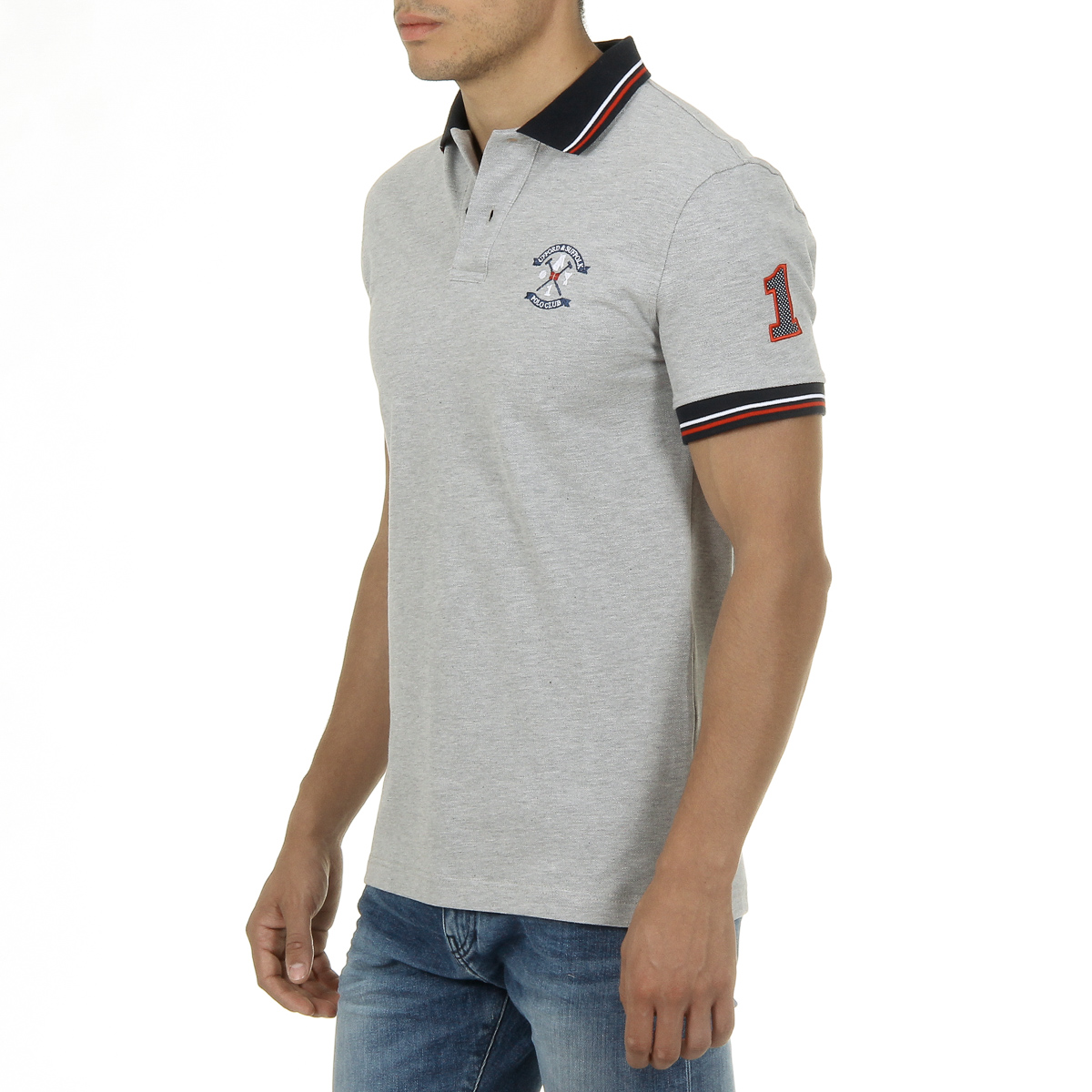 Polo Ufford & Suffolk Polo Club para hombre, manga corta, gris, NOTTE