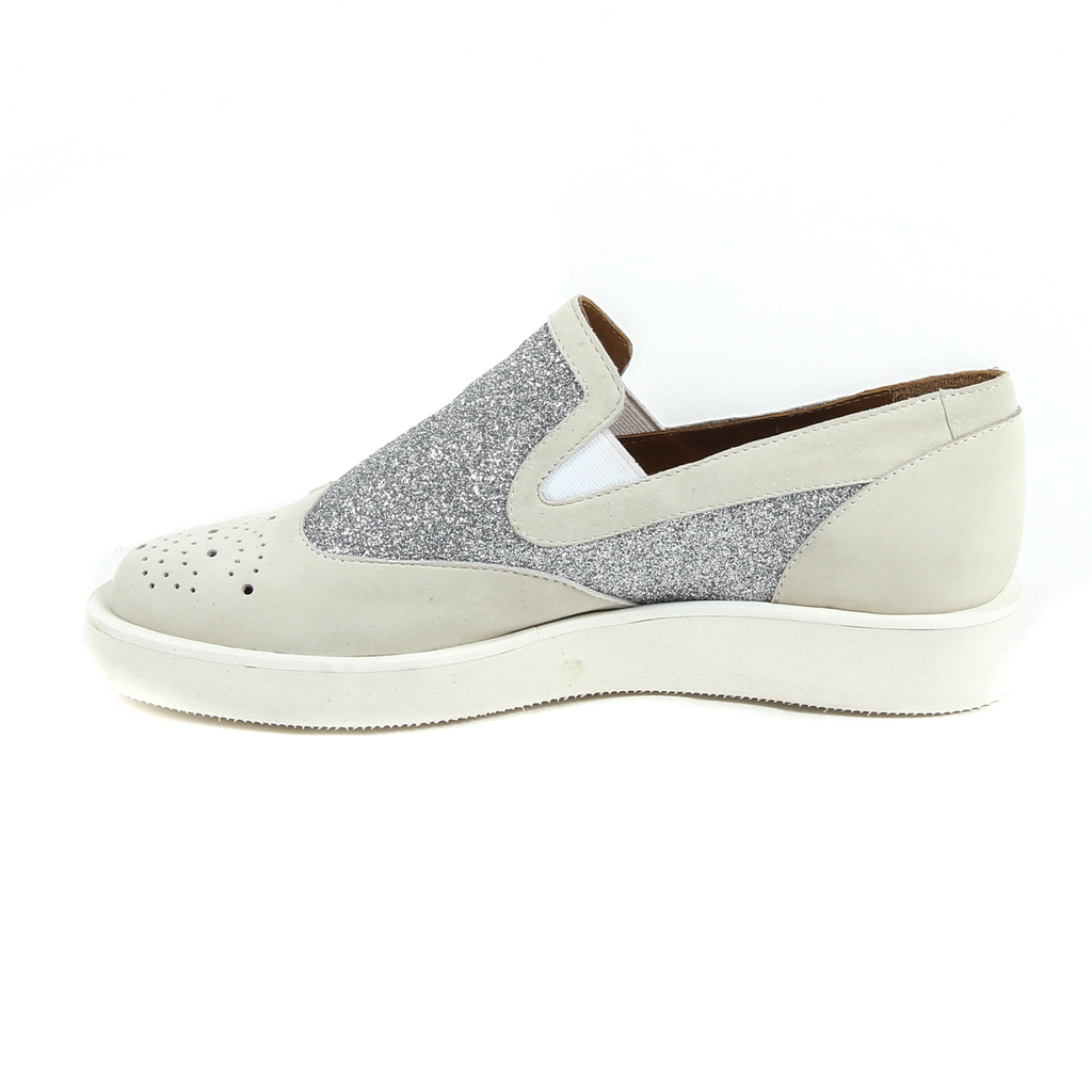 V 1969 Italia Zapatillas sin cordones para mujer 302126 NABUK YOMO MILKY GLIT ARG