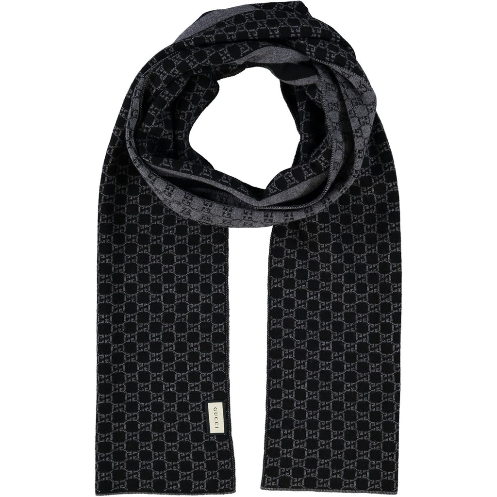 Bufanda Gucci para hombre 30x200 negra