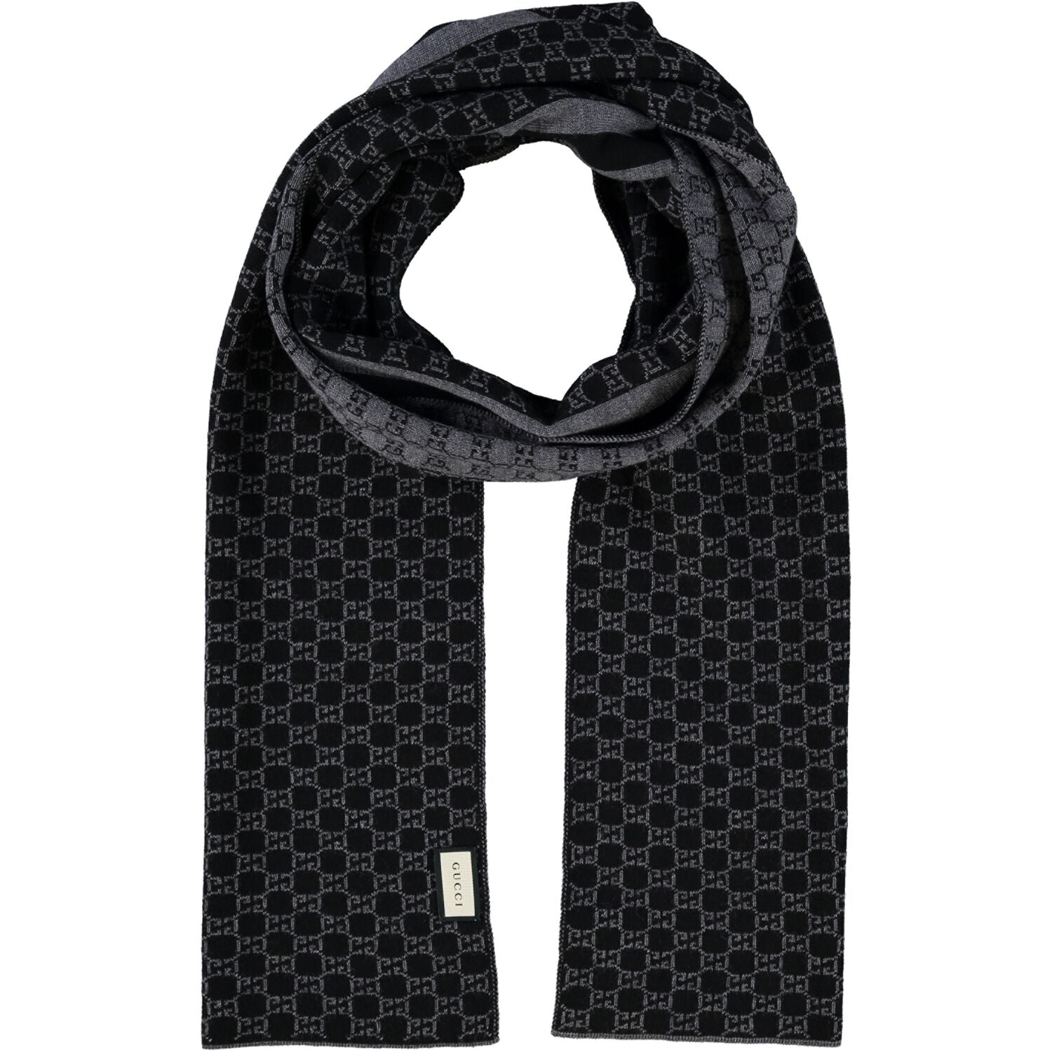 Bufanda Gucci para hombre 30x200 negra