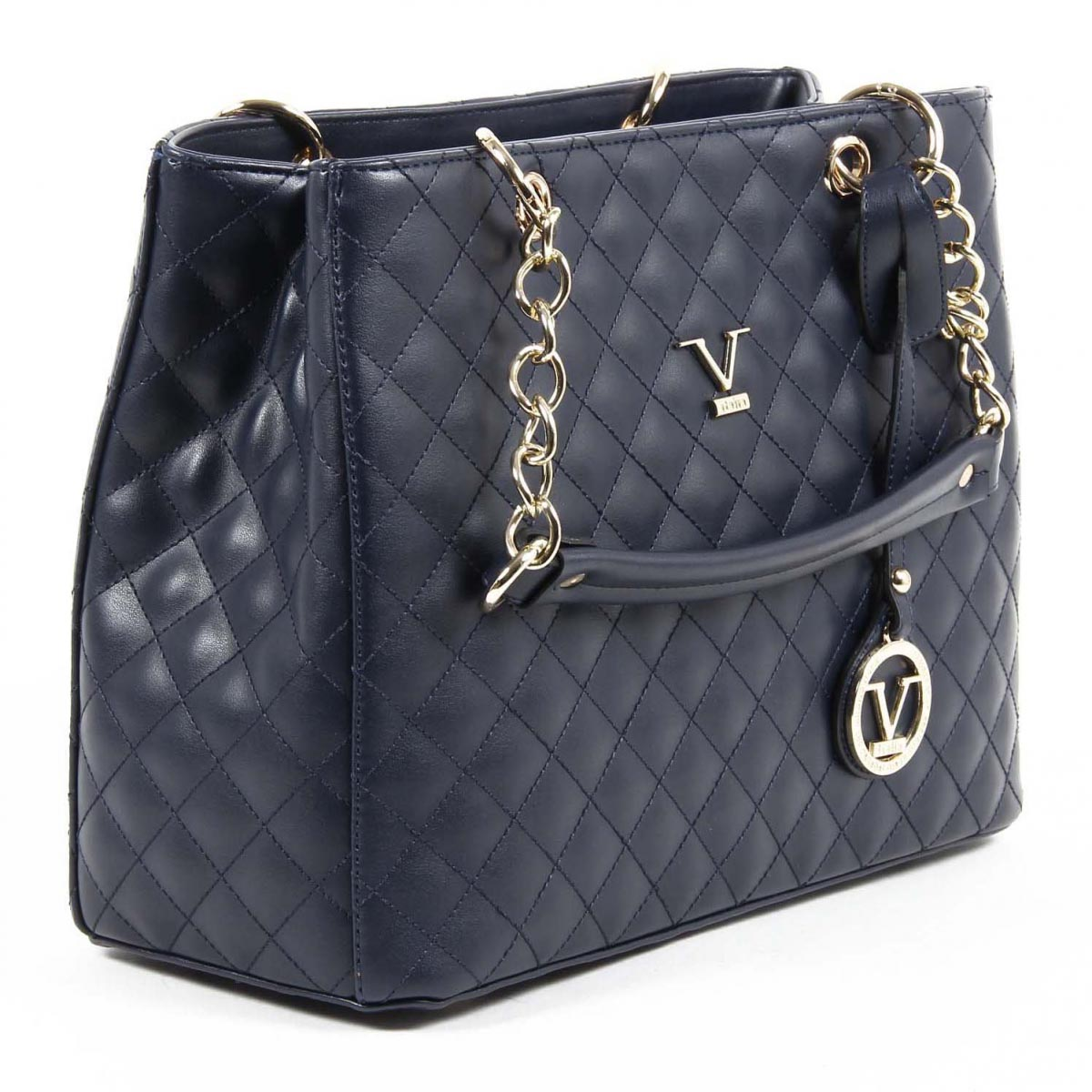 Bolso de mano para mujer V 1969 Italia VE03 AZUL MARINO