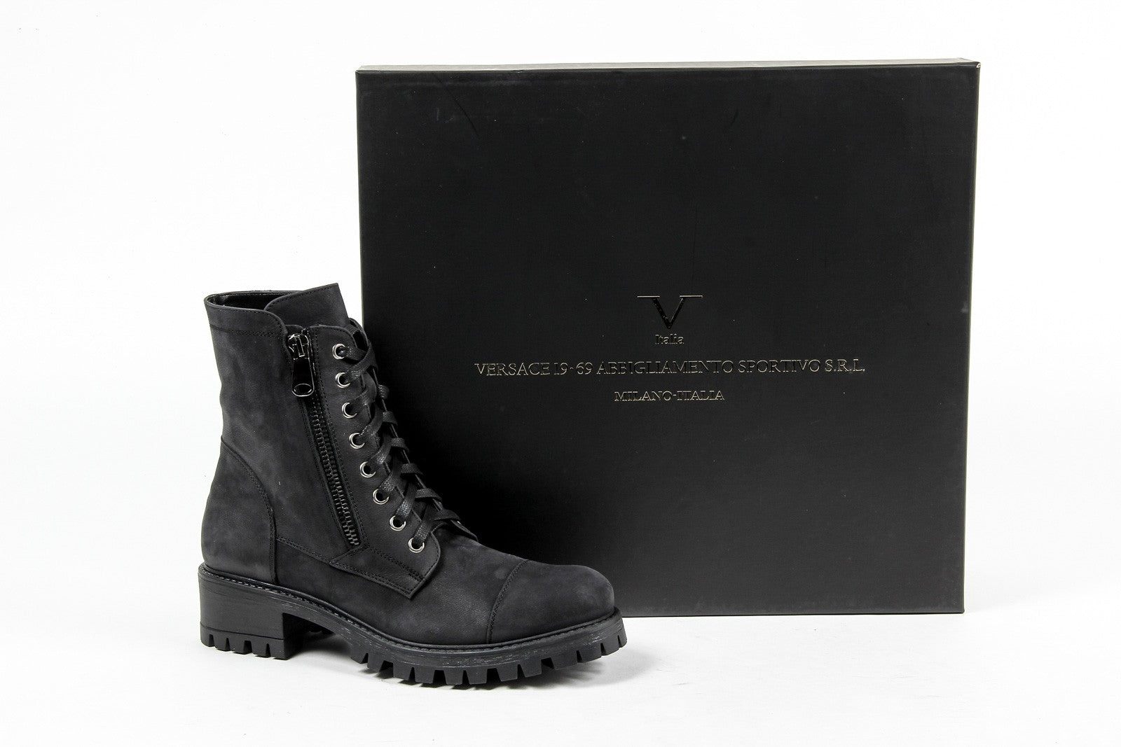 Bota corta para mujer V 1969 Italia B1476 NABUK NERO