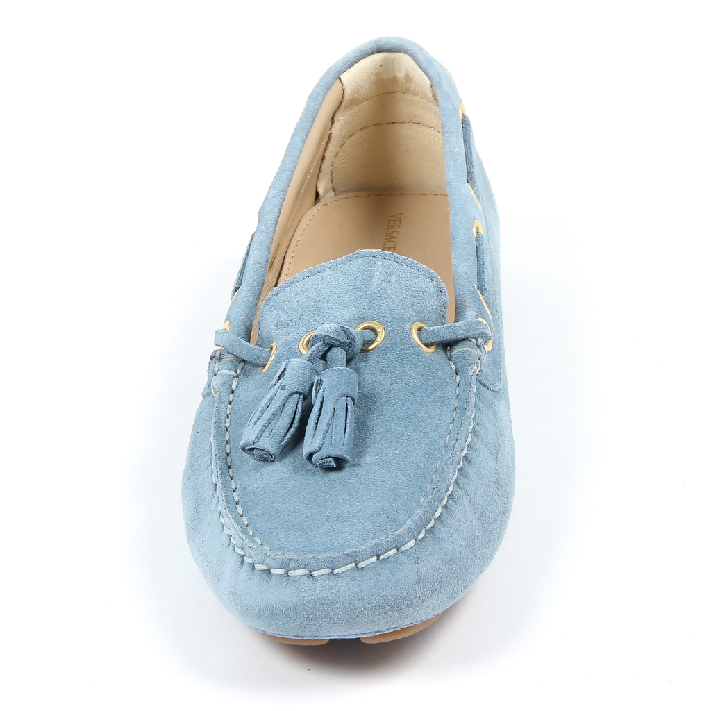 Mocasín V 1969 Italia para mujer azul claro TORINO