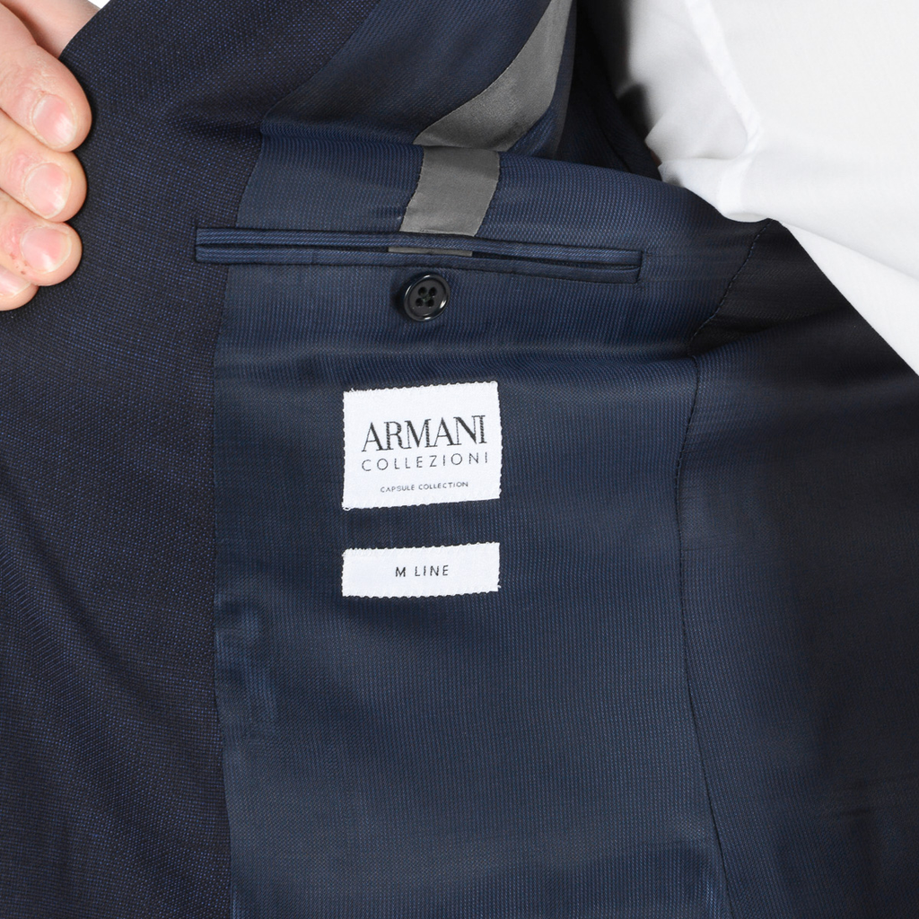 Armani Collezioni Mens Suit Dark Blue