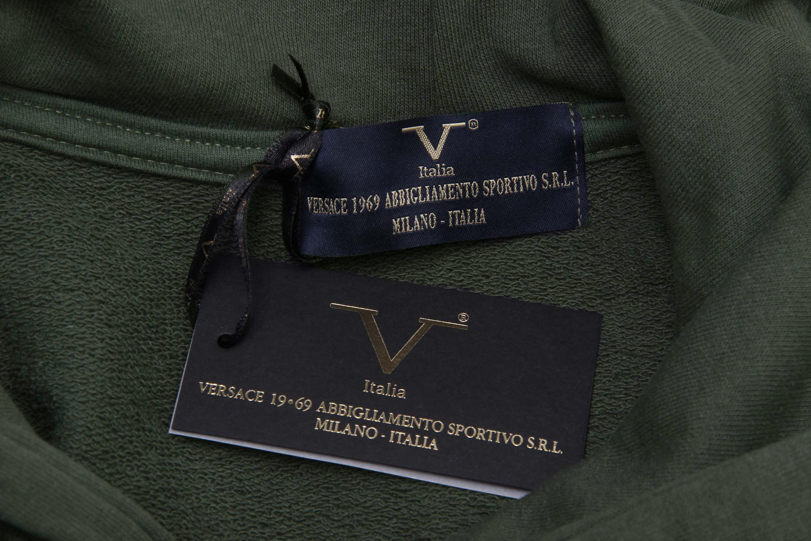 Sudadera con capucha V 1969 Italia para hombre ART. 4467 VERDE MILITAR