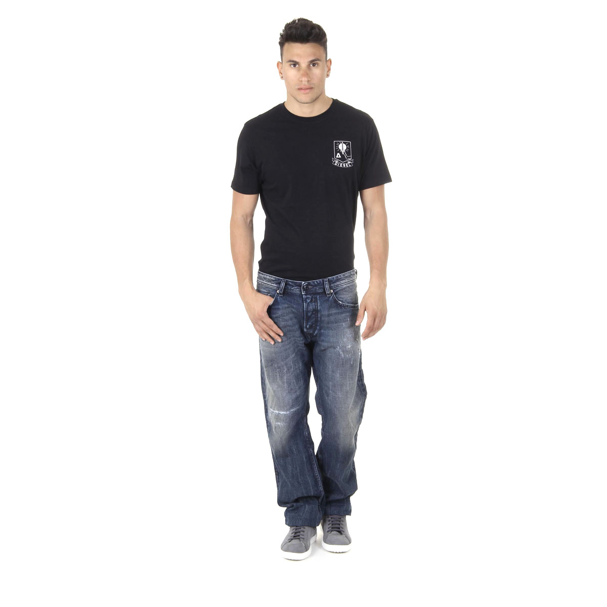 Diesel Mens T-Shirt Short Sleeves Round Neck 00SHC0 0JAHZ 900 T-OKE