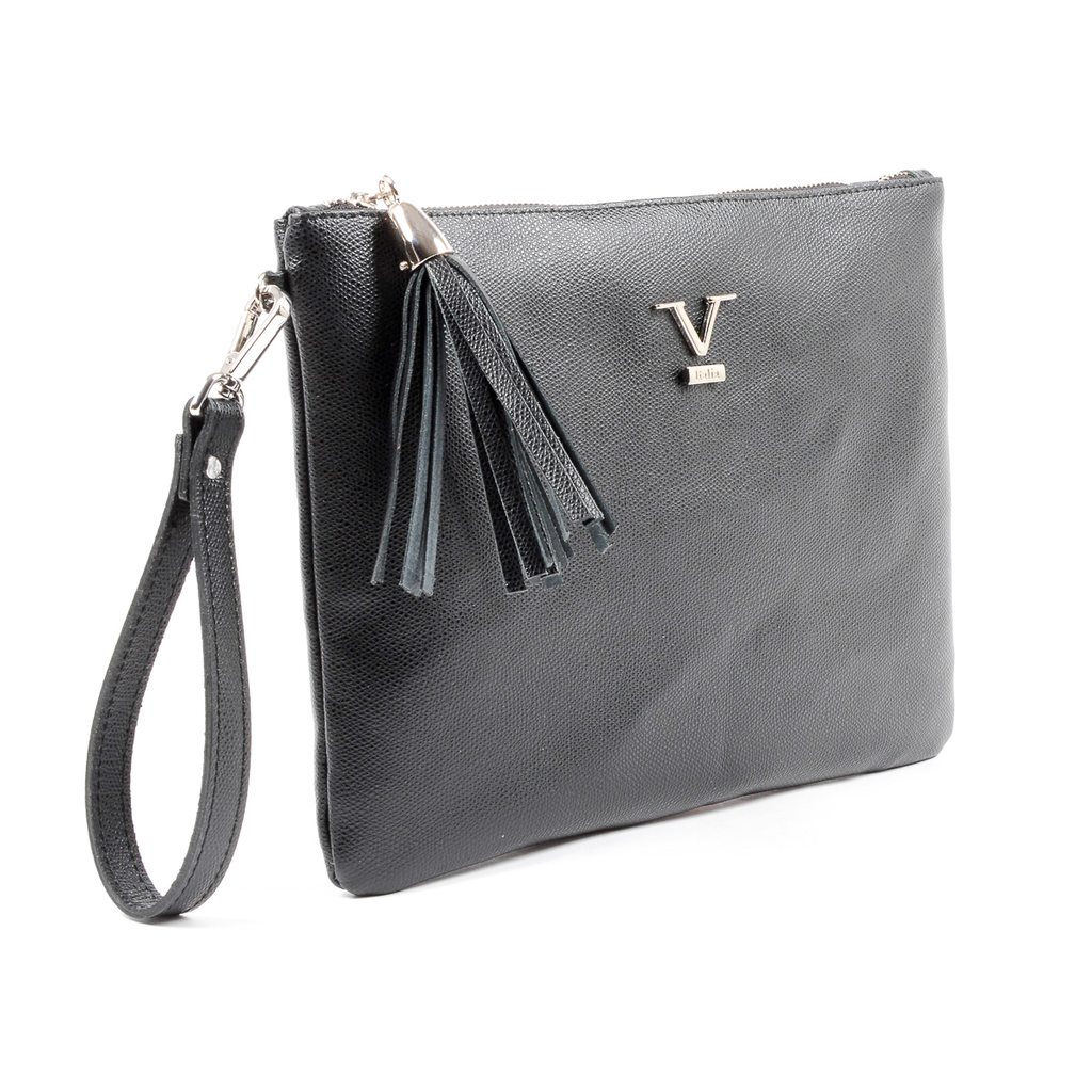 Bolso de mano para mujer V 1969 Italia negro PECHINO