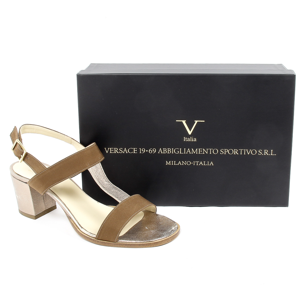 V 1969 Italia Sandalia para mujer Taupe PERLA