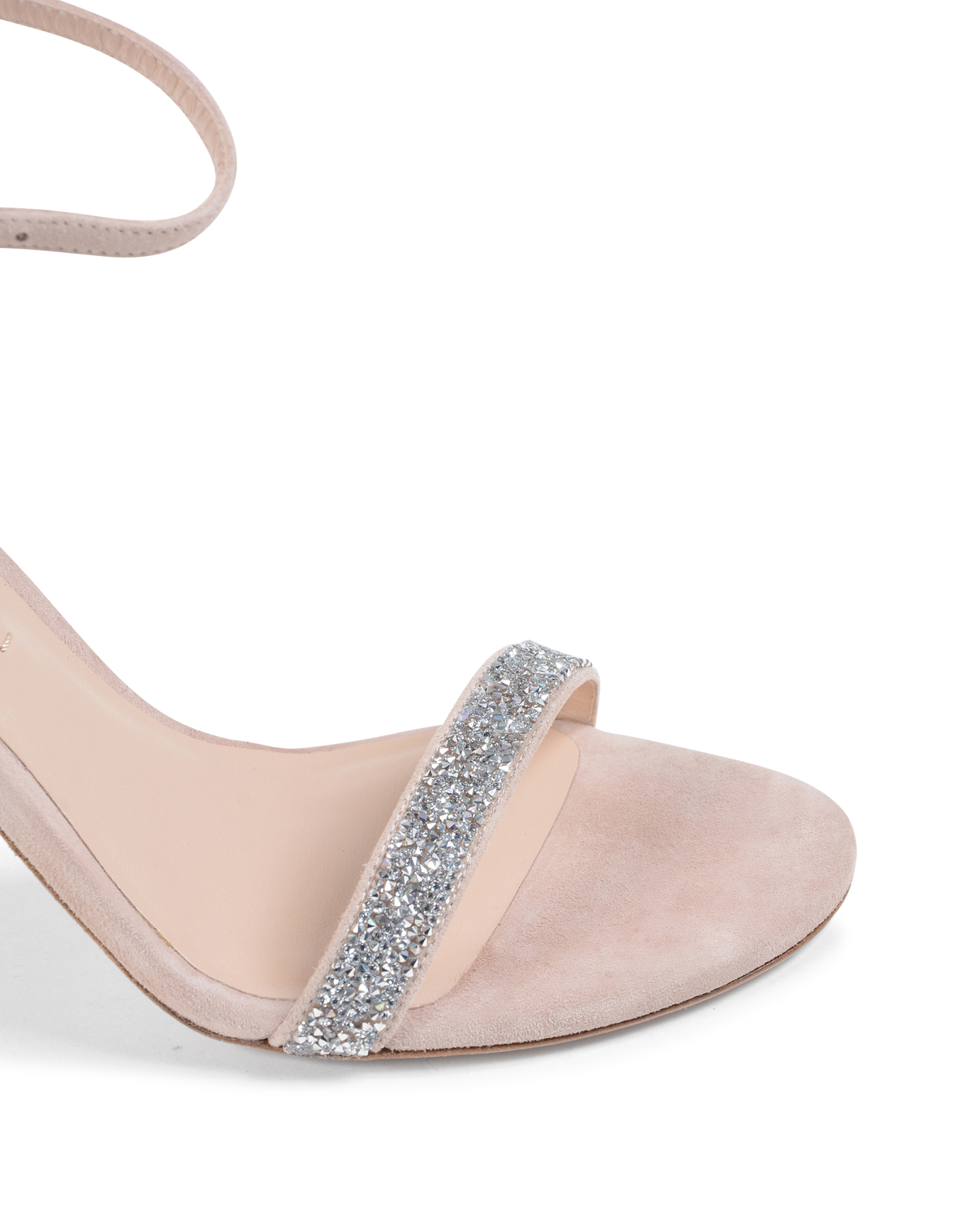 Stuart Weitzman Sandalia con tira al tobillo para mujer Beige NUDISTSONG DOLCE