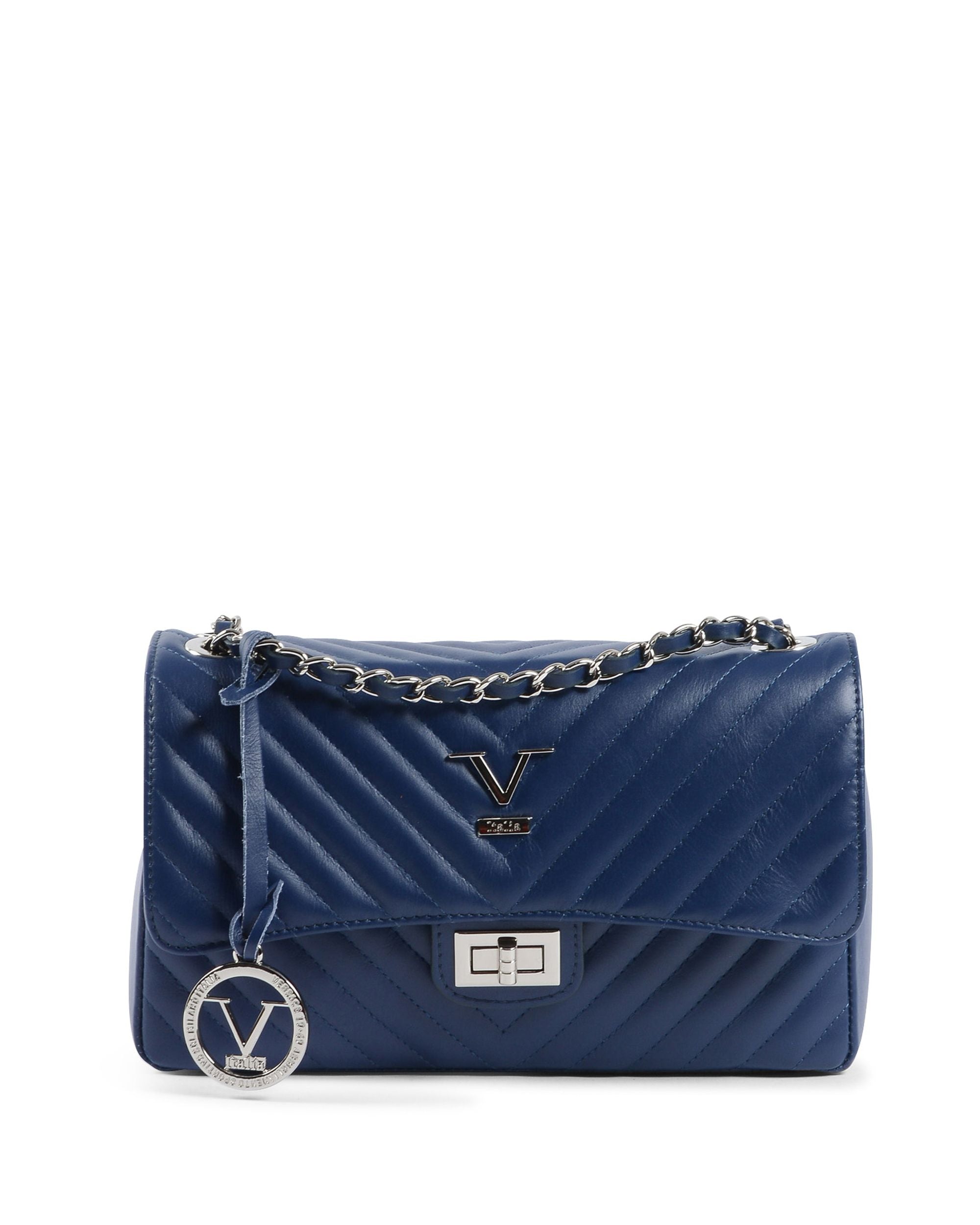 V Italia Womens Handbag Blue Jeans V0116 SAUVAGE BLUE JEANS