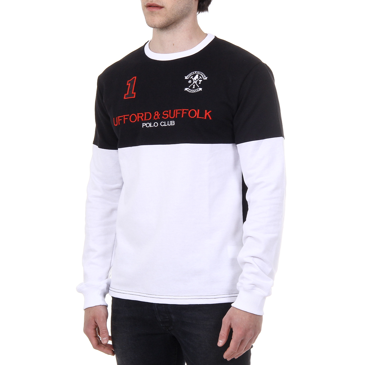 Suéter de hombre Ufford & Suffolk Polo Club de manga larga y cuello redondo