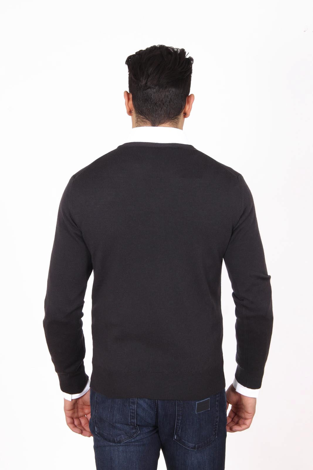V 1969 Italia jersey de cuello redondo para hombre 9800 GIROCOLLO MORO