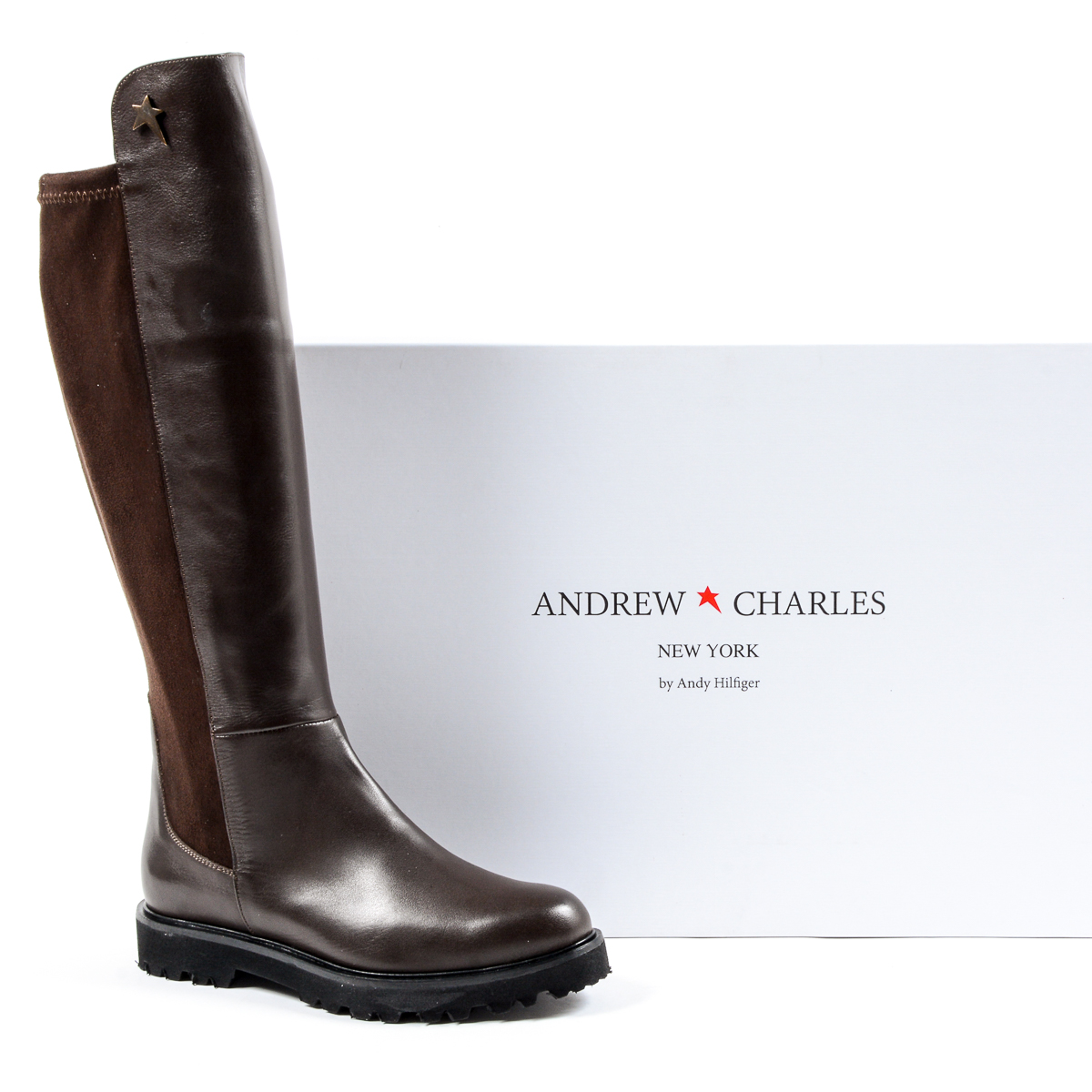 Andrew Charles Womens High Boot Brown MILEY