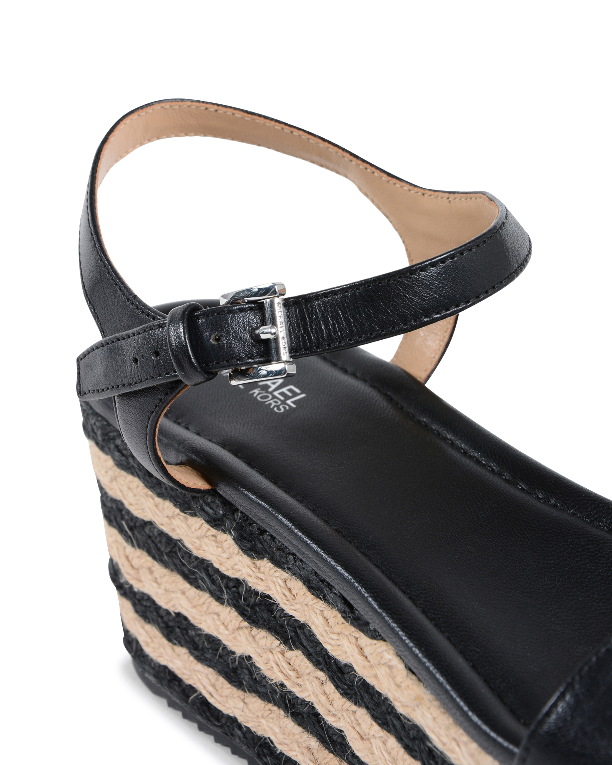 Sandalias de plataforma Michael Kors para mujer, color negro, NANTUCKET