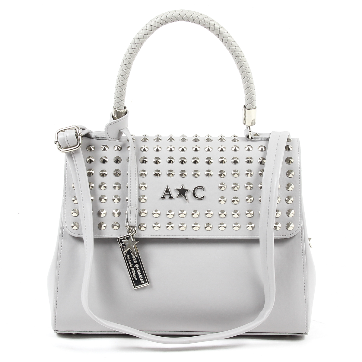 Bolso de mano Andrew Charles para mujer, gris claro, BROOKLYN