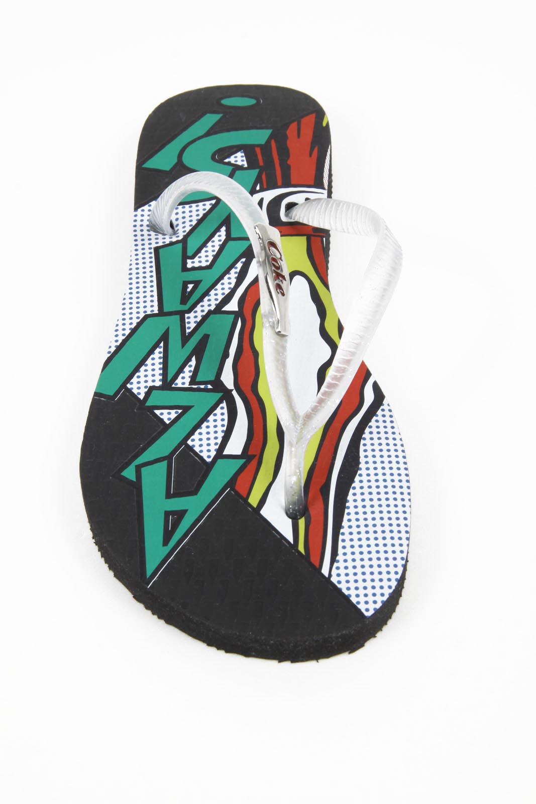 Chanclas Coca Cola para mujer CCA0591 POP ART GARRAFA GIRLS NEGRO