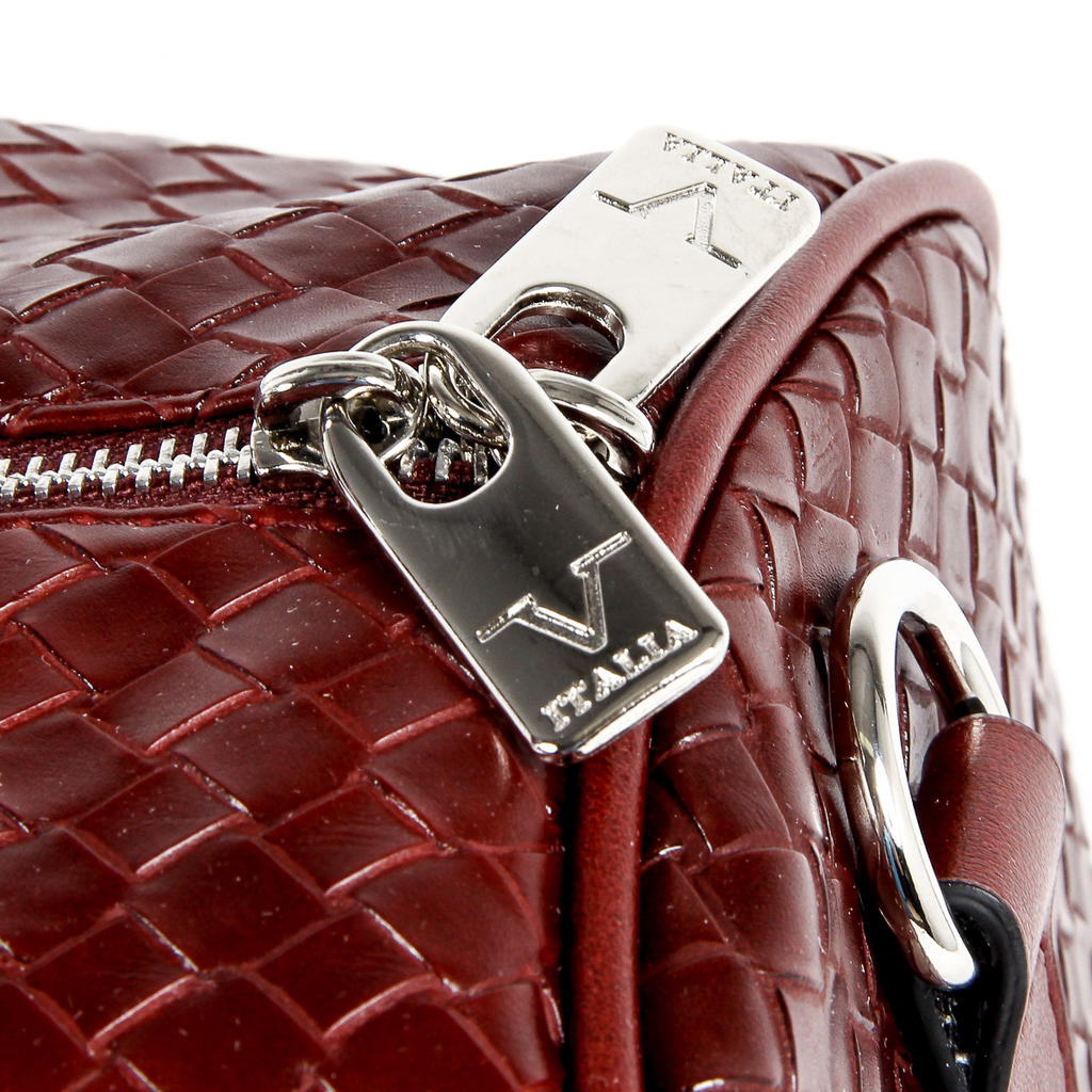 Bolso de mano para hombre V 1969 Italia, color rojo oscuro, JEFF