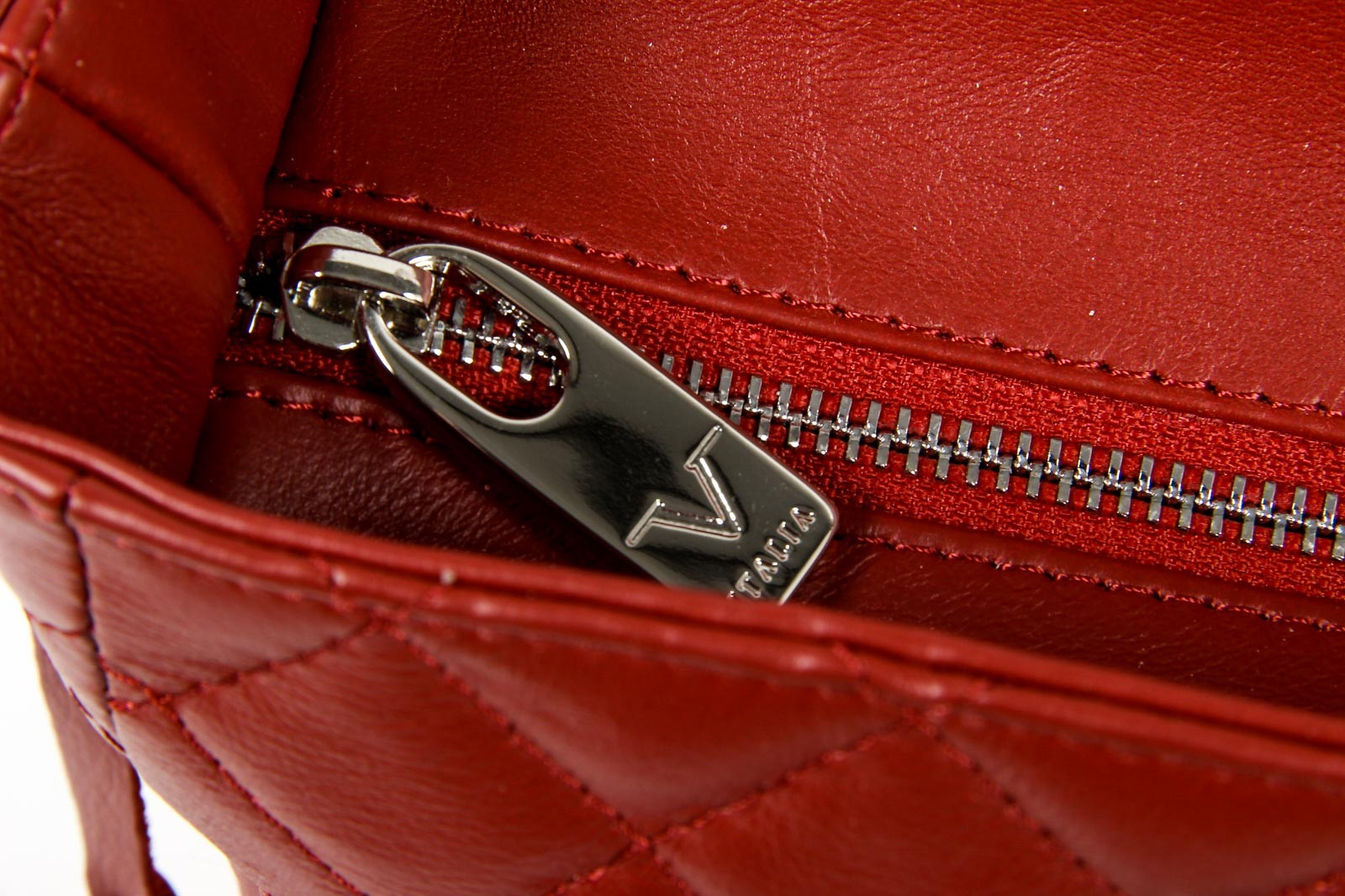 Bolso de mano para mujer V 1969 Italia V011-S RUGA ROJO