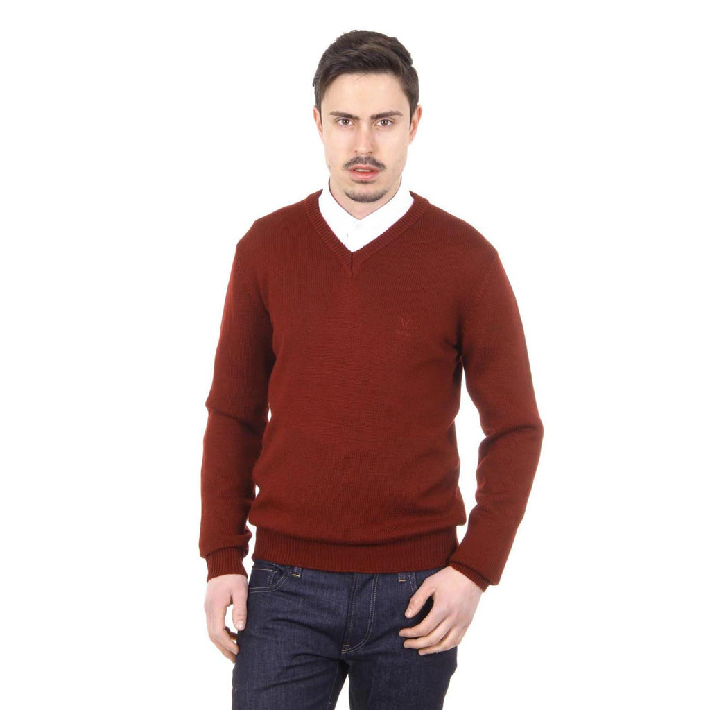 V 1969 Italia Jersey con cuello de pico para hombre 9803 SCOLLO V BORDEAUX