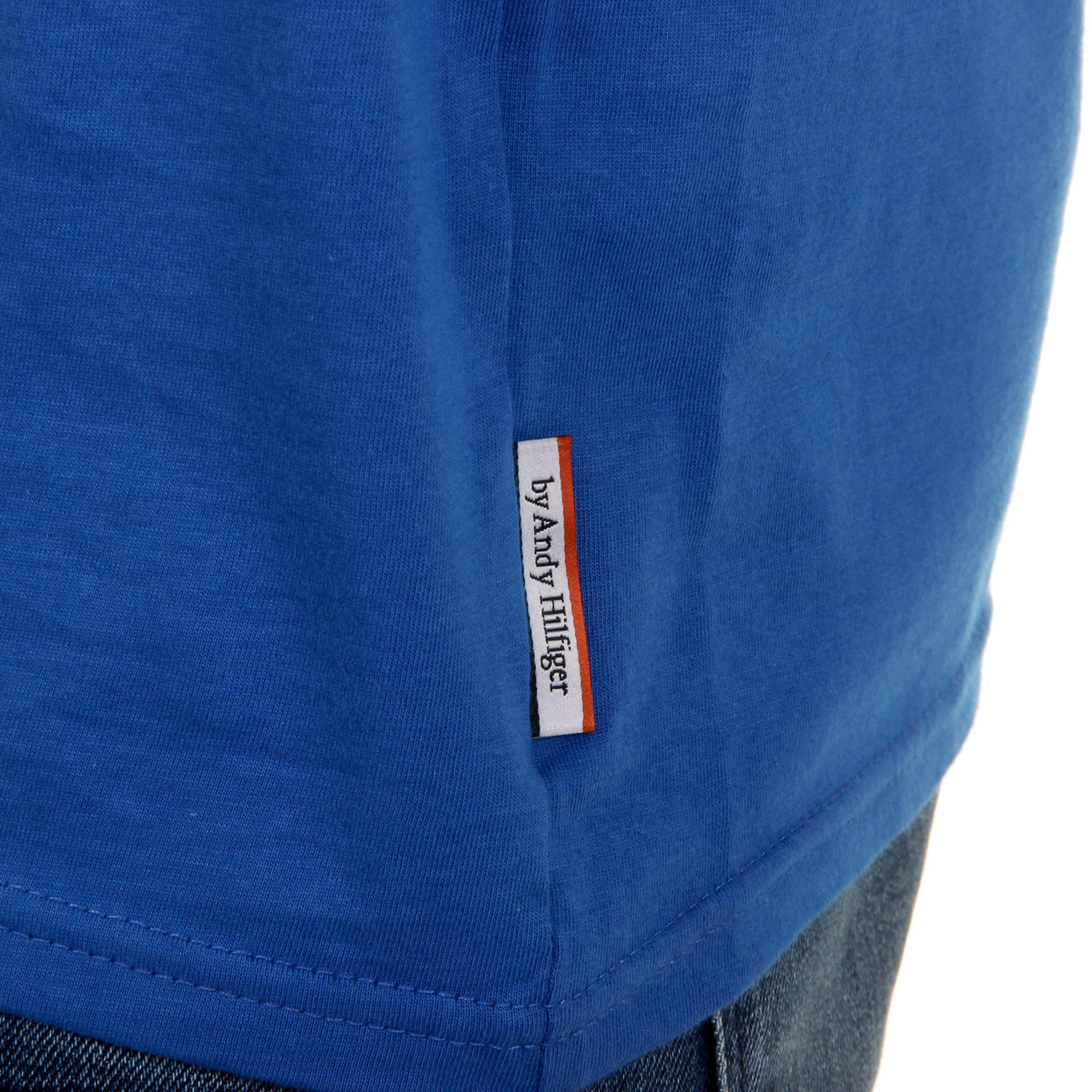 Camiseta Andrew Charles para hombre, manga corta, cuello redondo, azul, KEITA