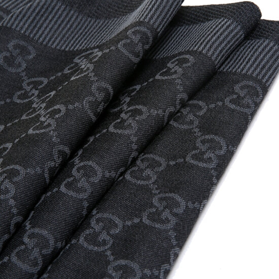 Bufanda Gucci para hombre 70x195 negro gris oscuro