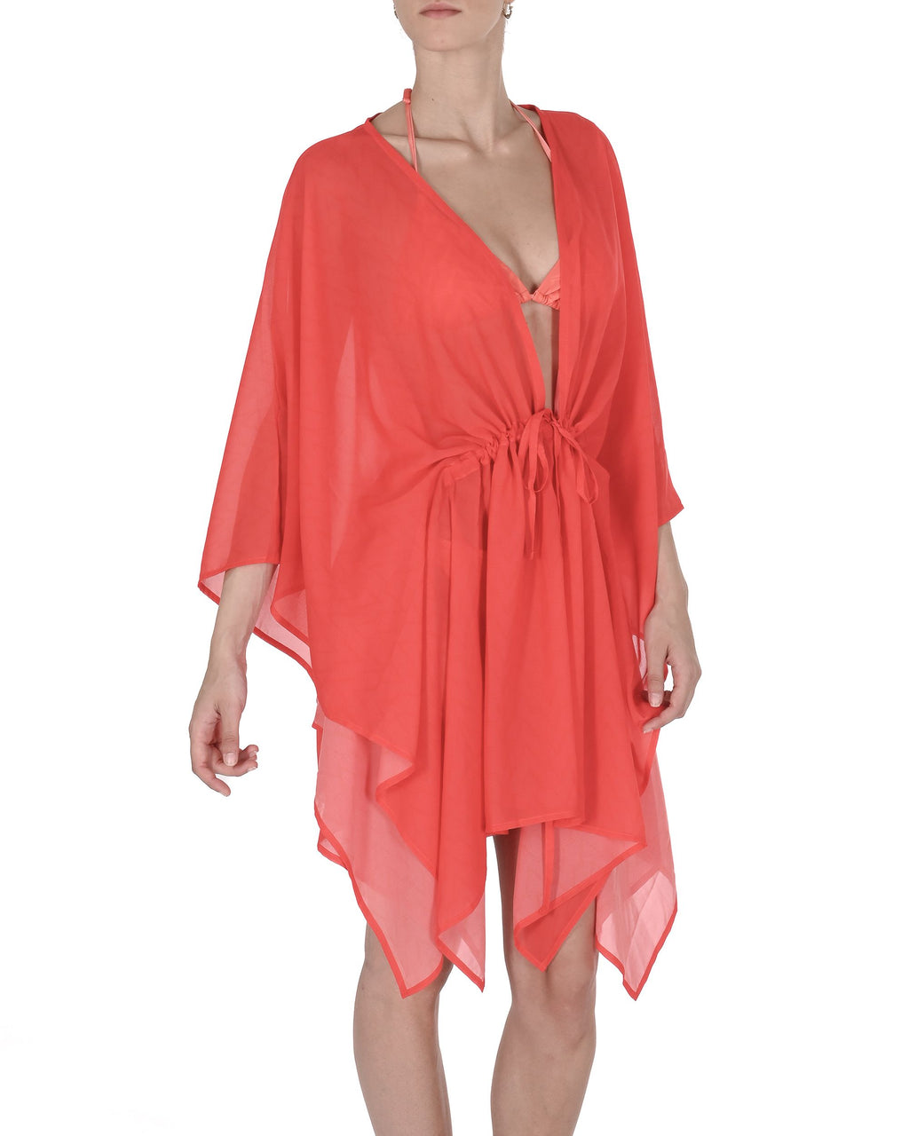 19V69 Italia Womens Swimwear Chiffon Caftan VSC1WCU03 RED