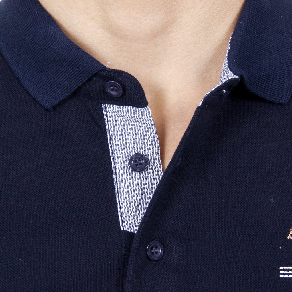 Polo Ufford & Suffolk Polo Club para hombre, manga corta, US025, azul marino