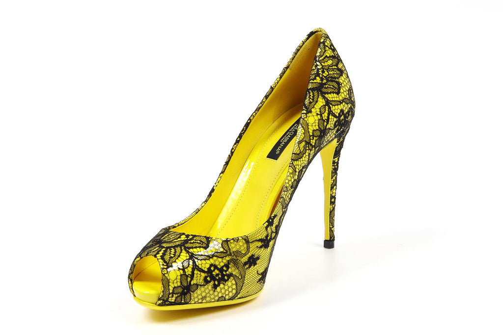 Dolce & Gabbana Bette C18992 AF255 8S830 - Zapatos de tacón con punta abierta y escote
